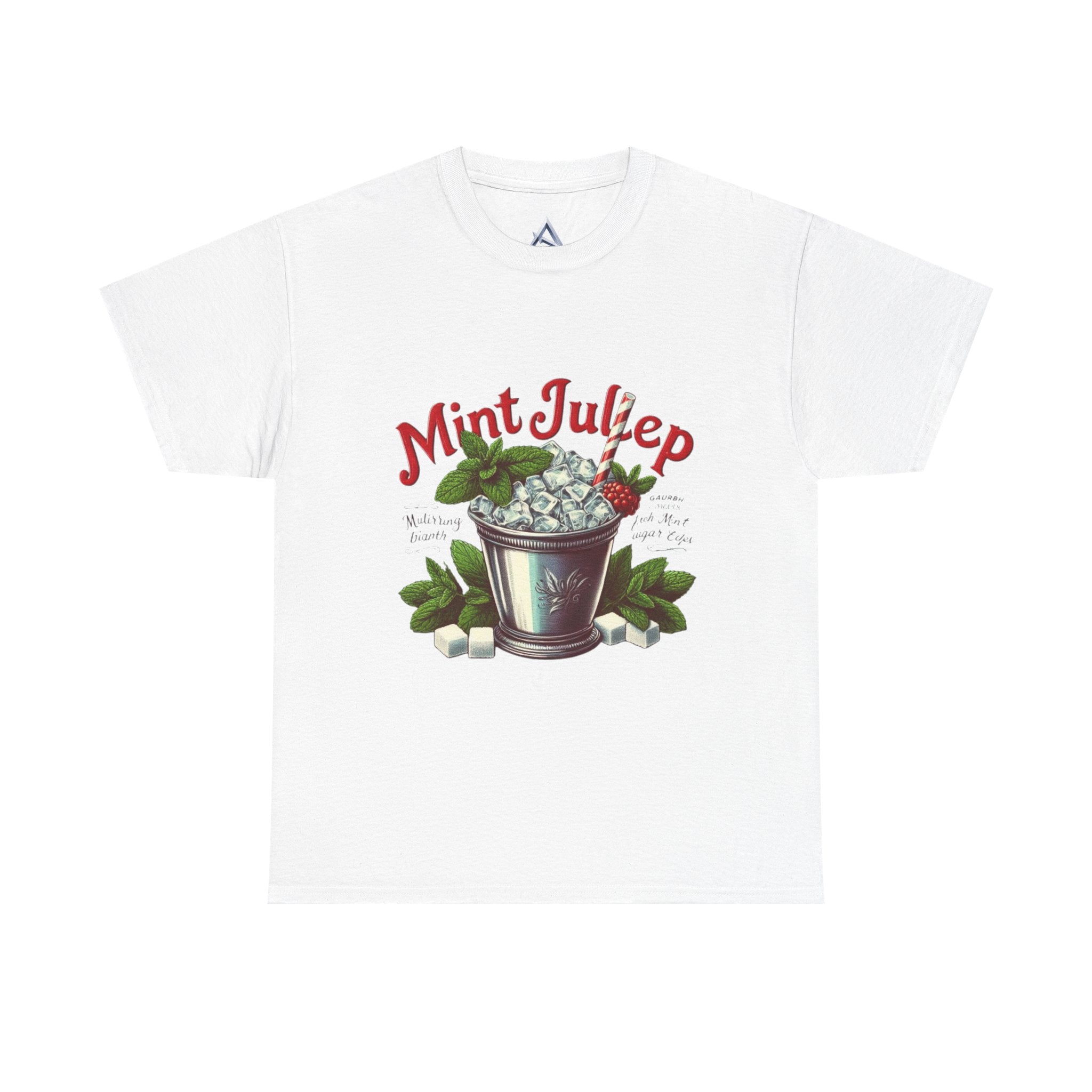 Mint Julep Cocktail Unisex Heavy Cotton Tee