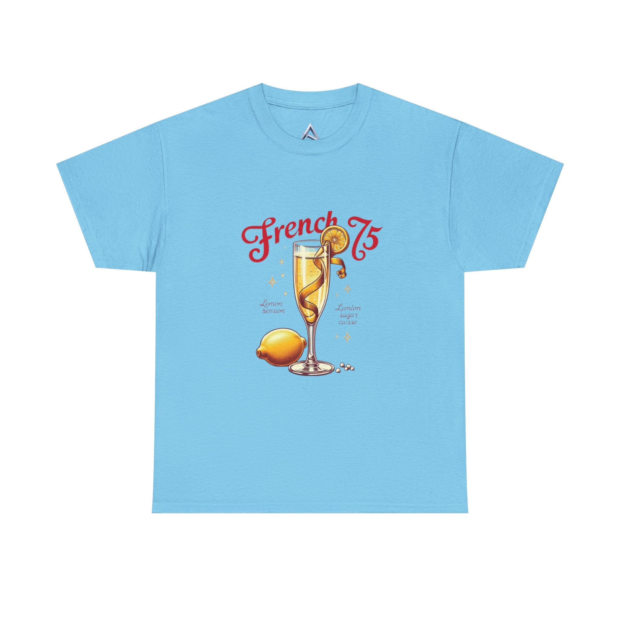 French 75 Cocktail Unisex Heavy Cotton Tee
