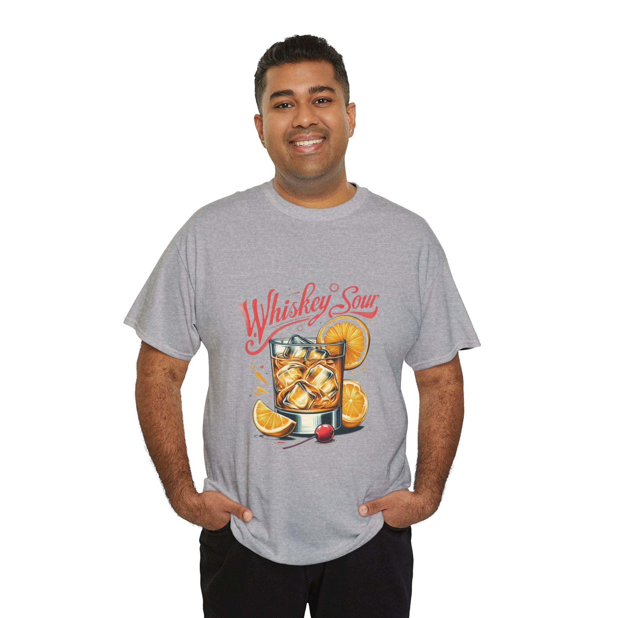Whiskey Sour Cocktail Unisex Heavy Cotton Tee