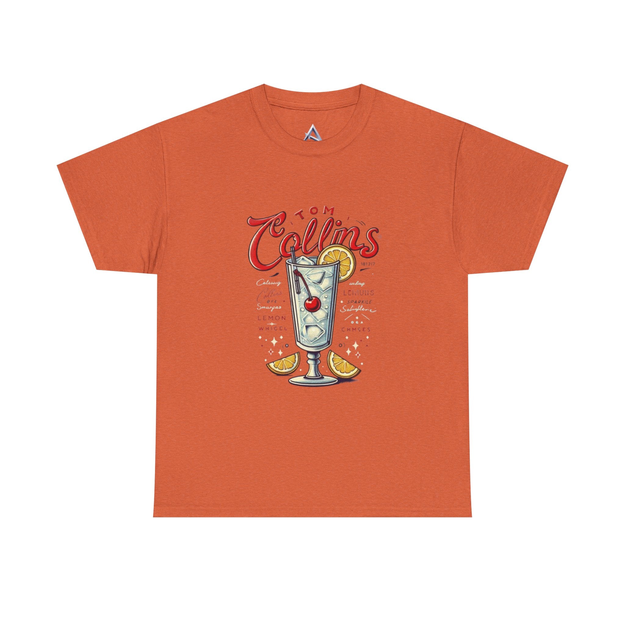 Tom Collins Cocktail Unisex Heavy Cotton Tee