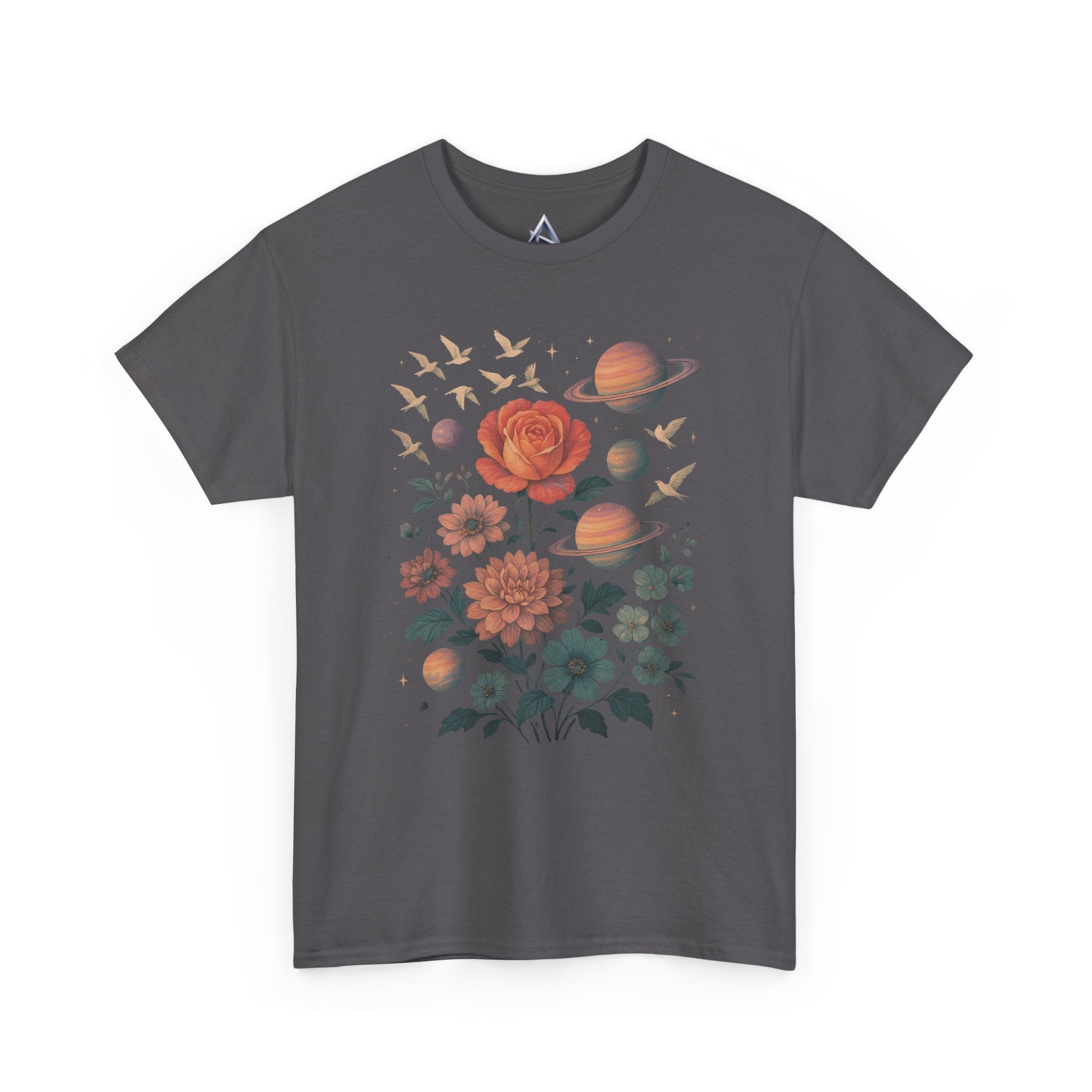 Cosmic Floral Unisex Heavy Cotton Tee