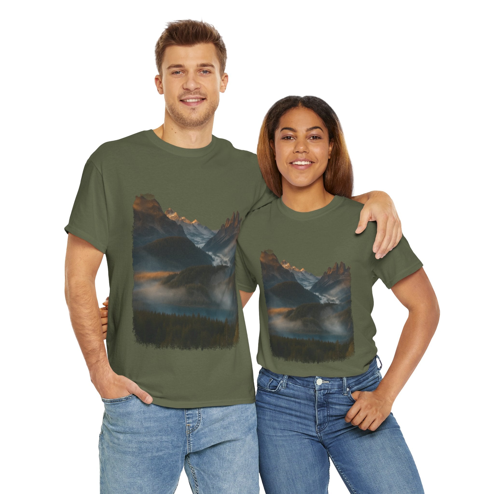 Nature-Inspired Unisex Heavy Cotton Tee