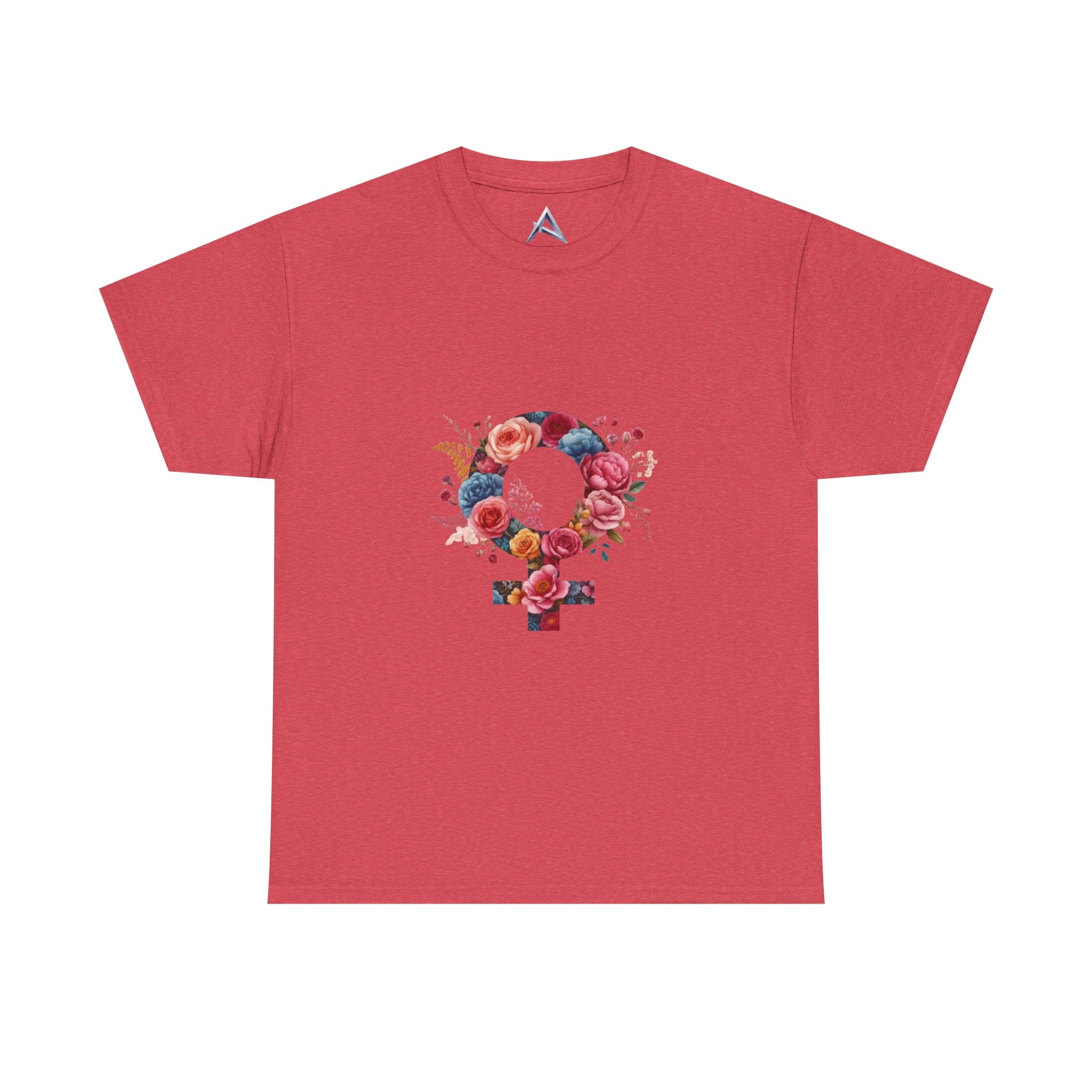 Floral Feminist Empowering Statement Heavy Cotton Custom Tee