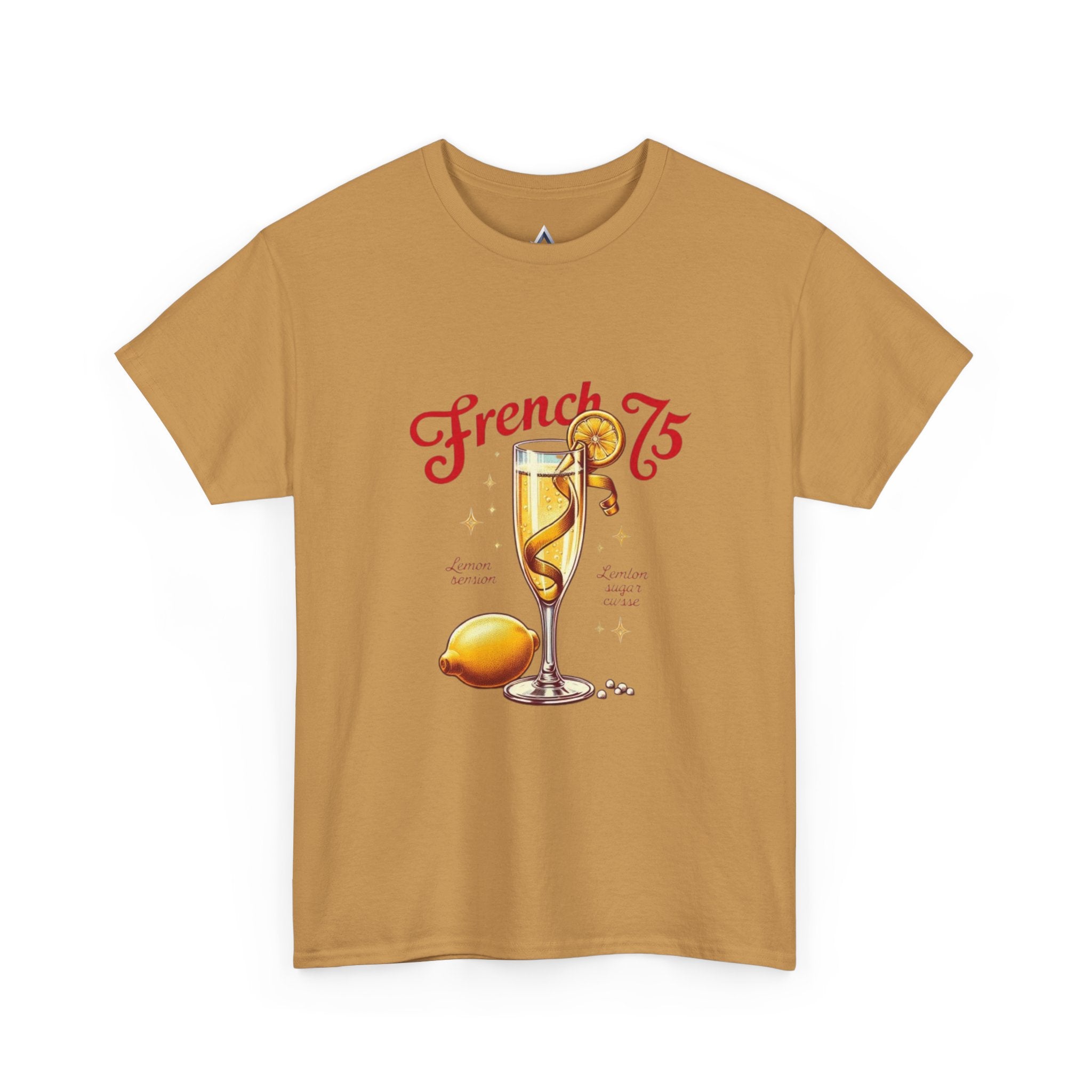 French 75 Cocktail Unisex Heavy Cotton Tee
