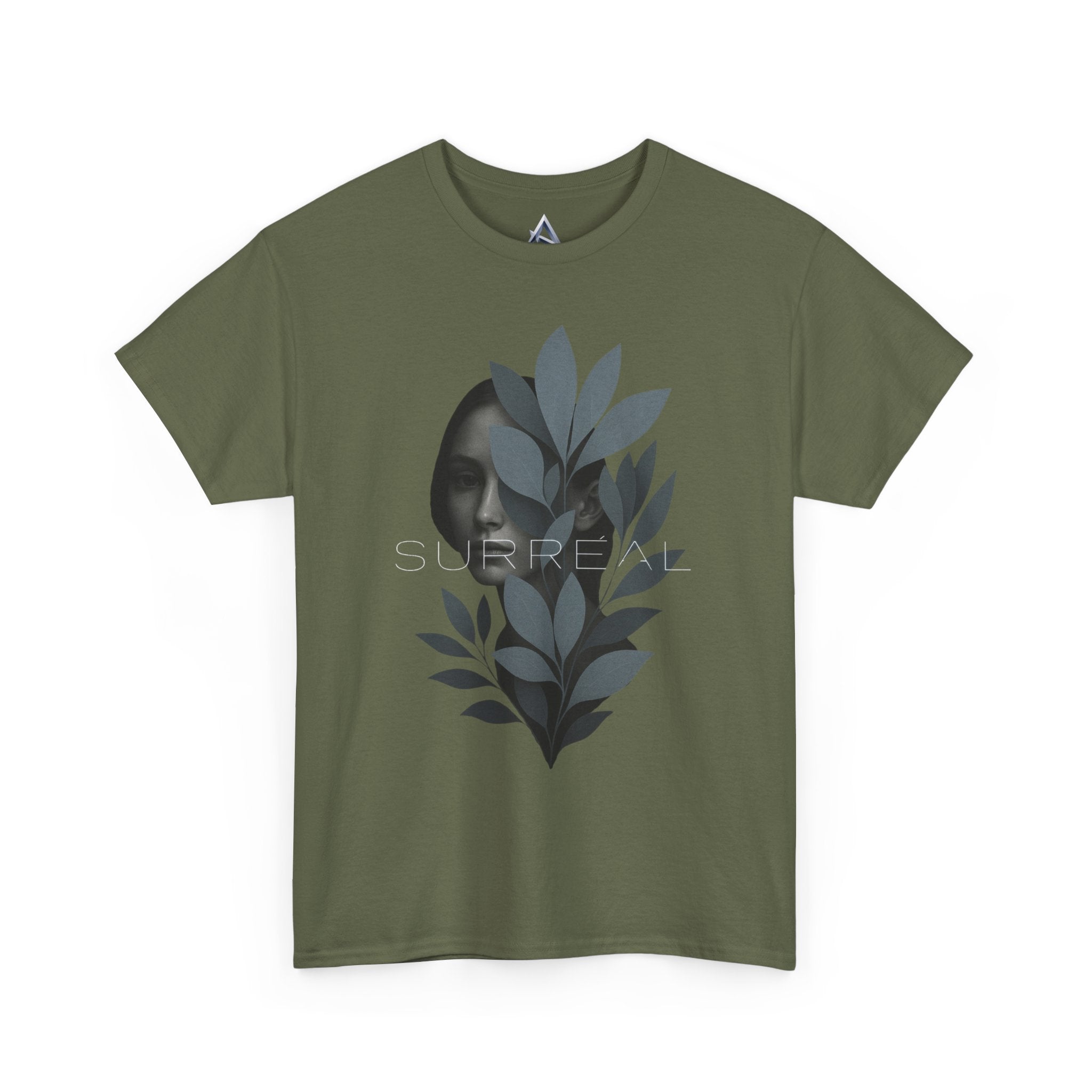 Surreal Leafy Face Heavy Cotton Tee