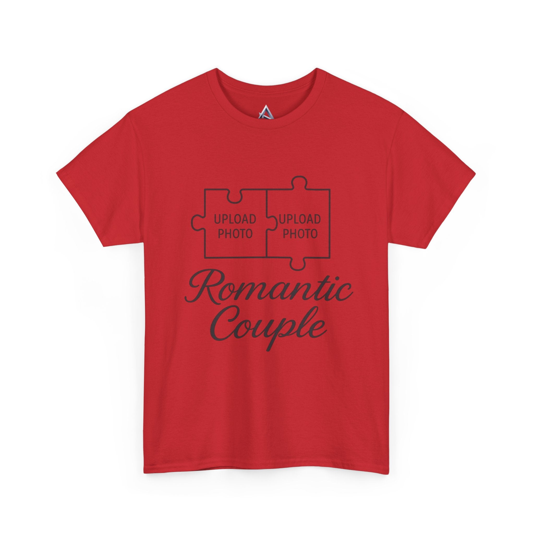 Romantic Couple Puzzle Custom Heavy Cotton Tee