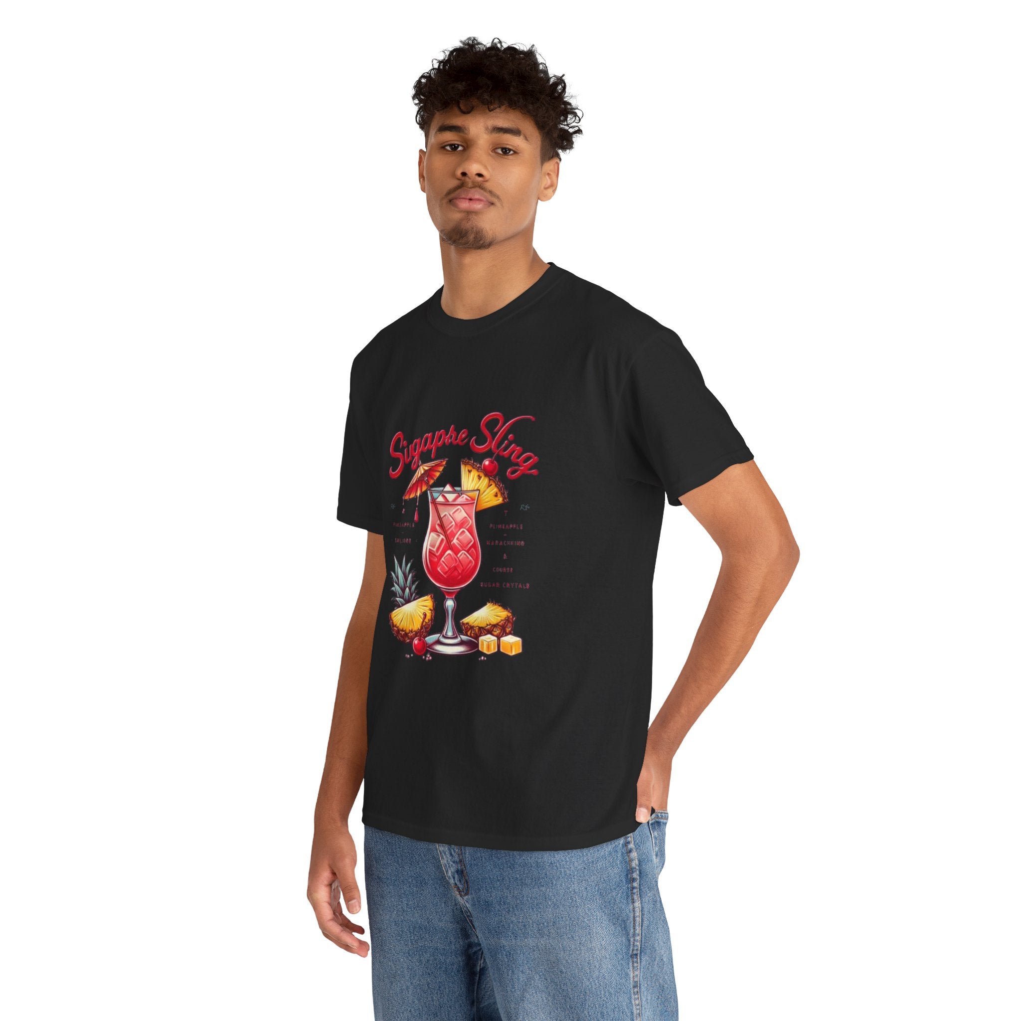 Sigapre Sling Cocktail Unisex Heavy Cotton Tee