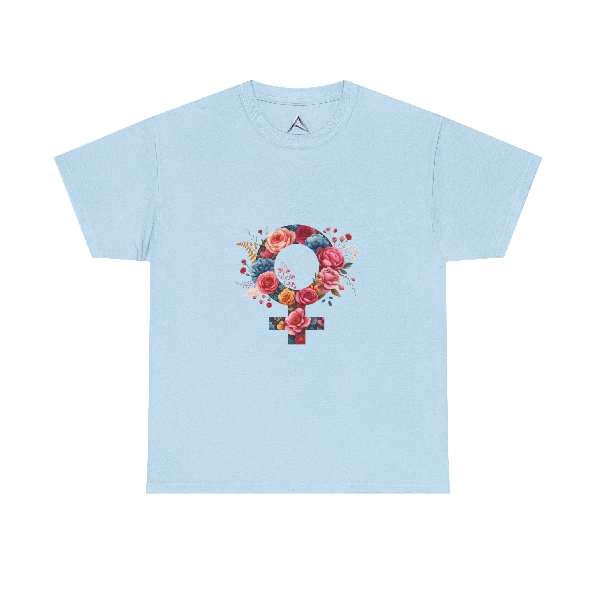 Floral Feminist Empowering Statement Heavy Cotton Custom Tee