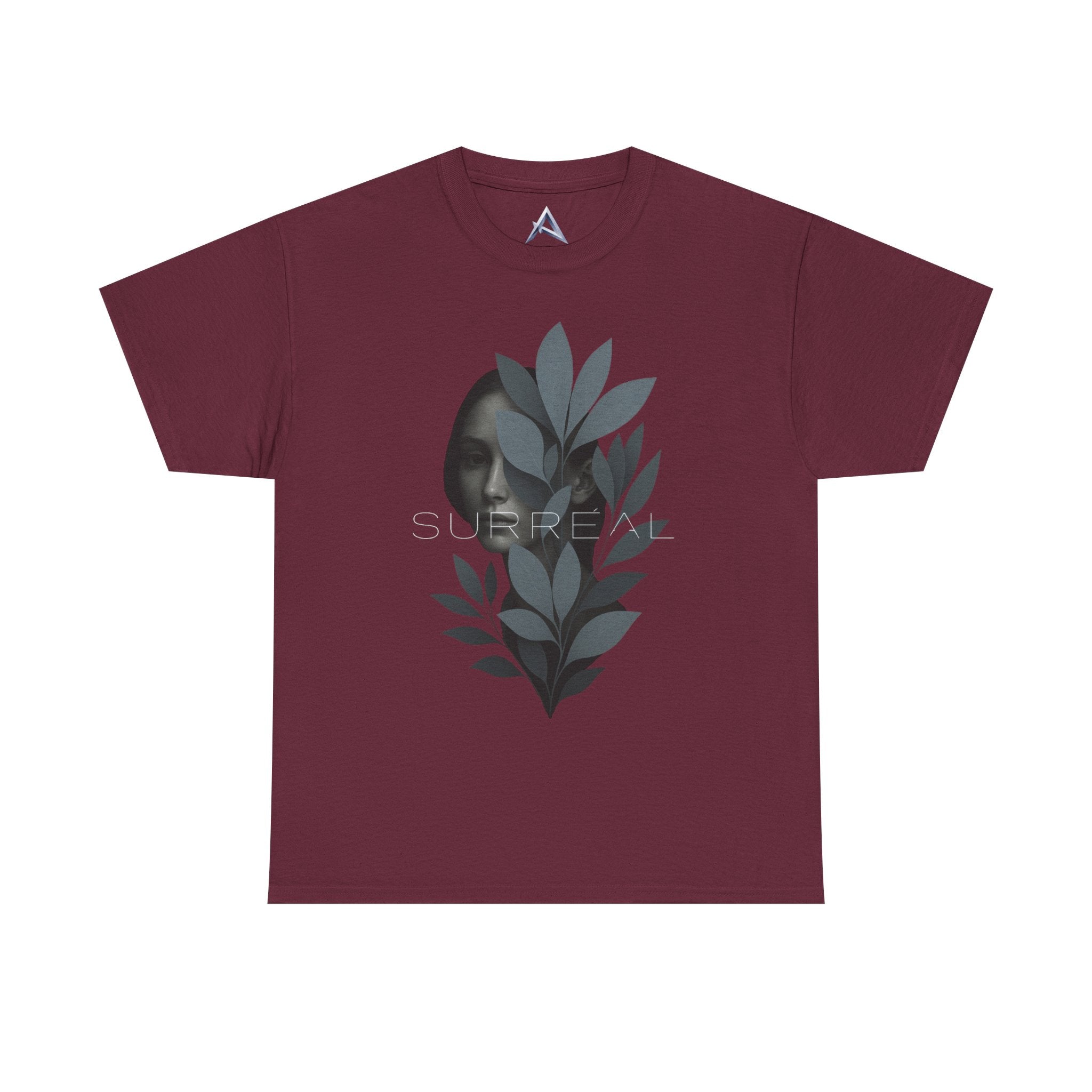 Surreal Leafy Face Heavy Cotton Tee