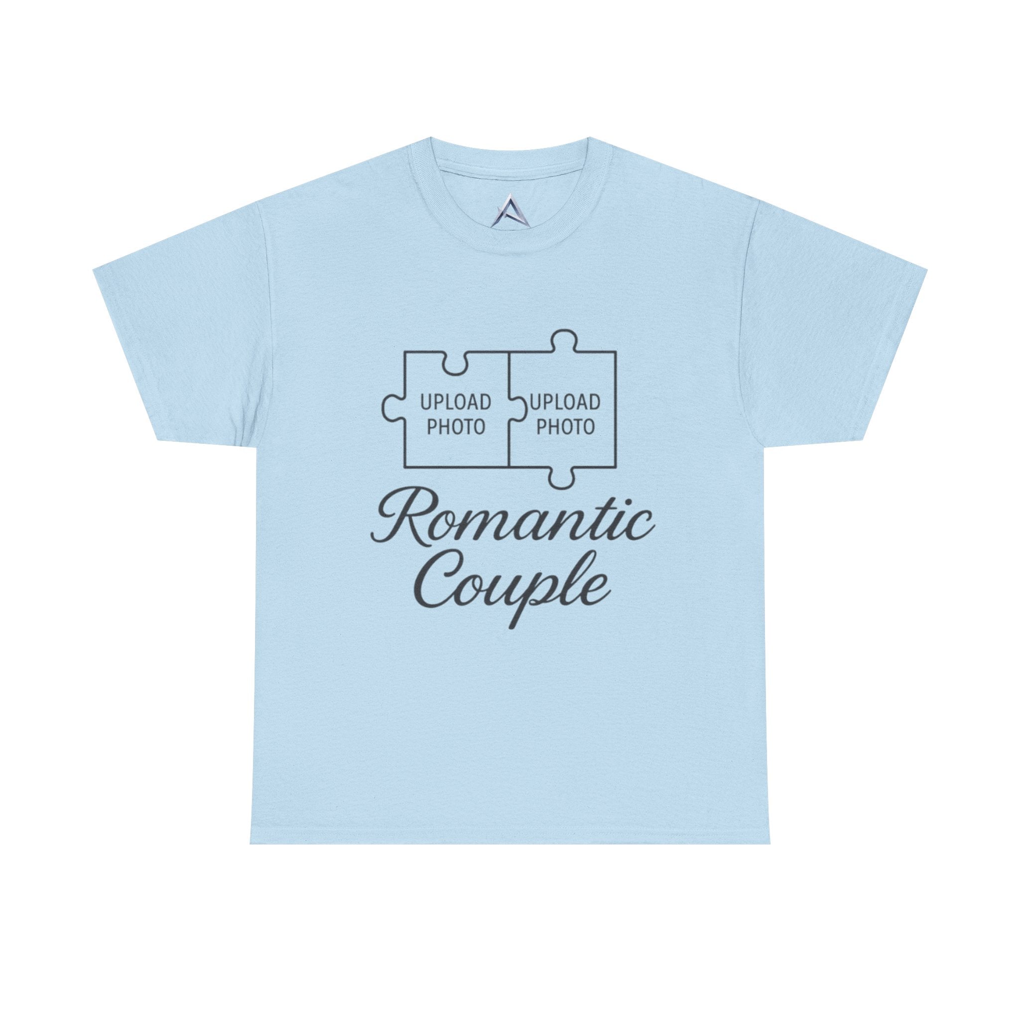 Romantic Couple Puzzle Custom Heavy Cotton Tee