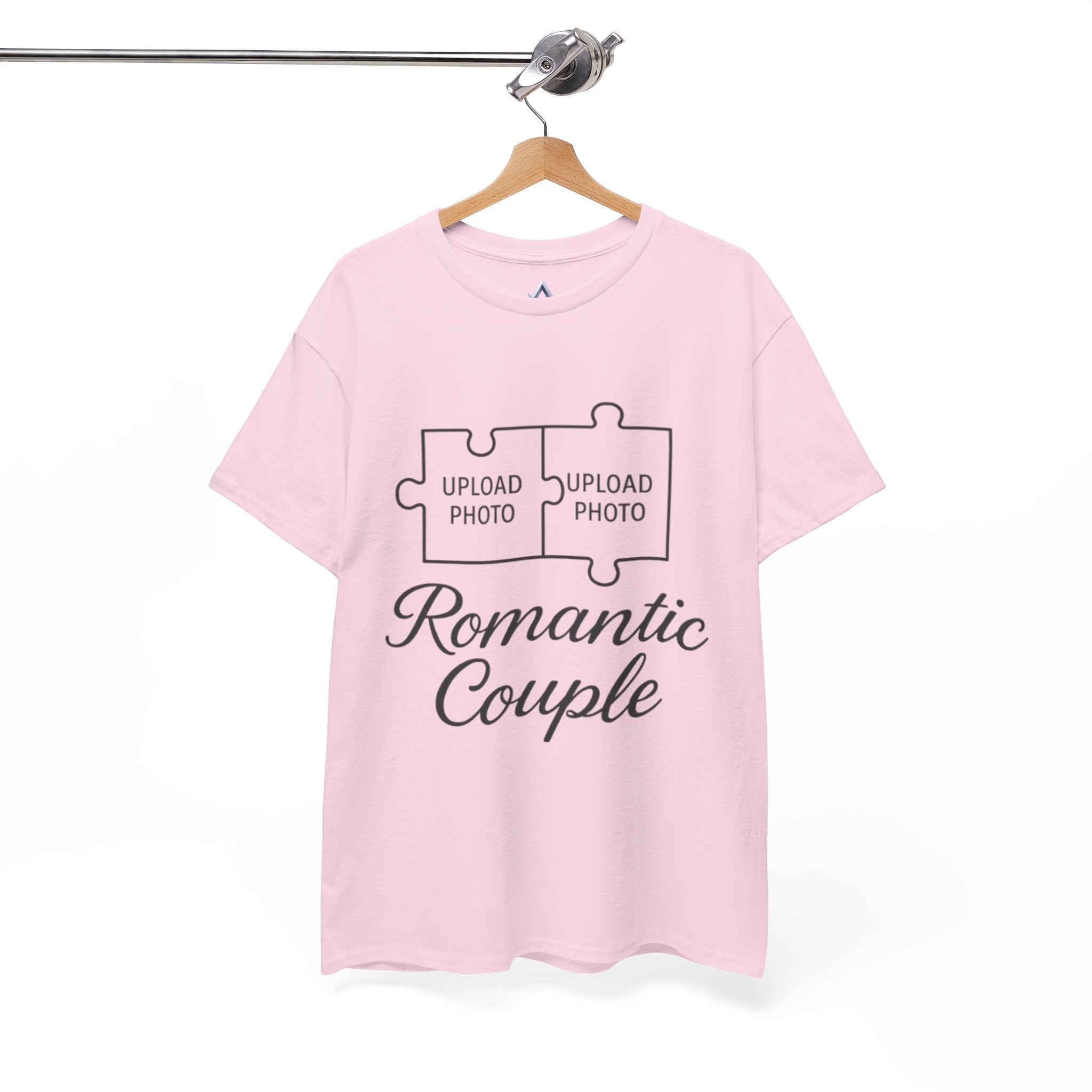 Romantic Couple Puzzle Custom Heavy Cotton Tee