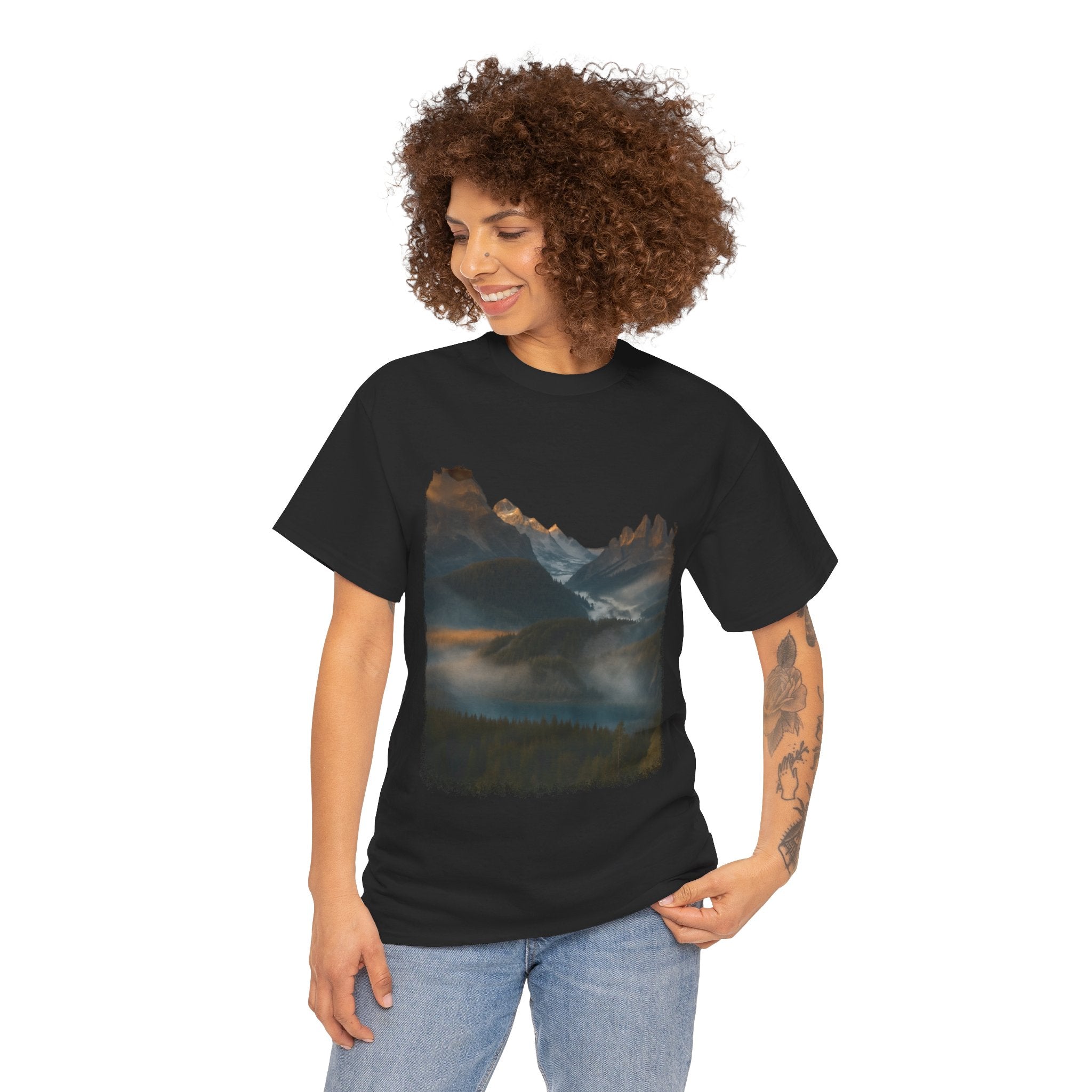 Nature-Inspired Unisex Heavy Cotton Tee