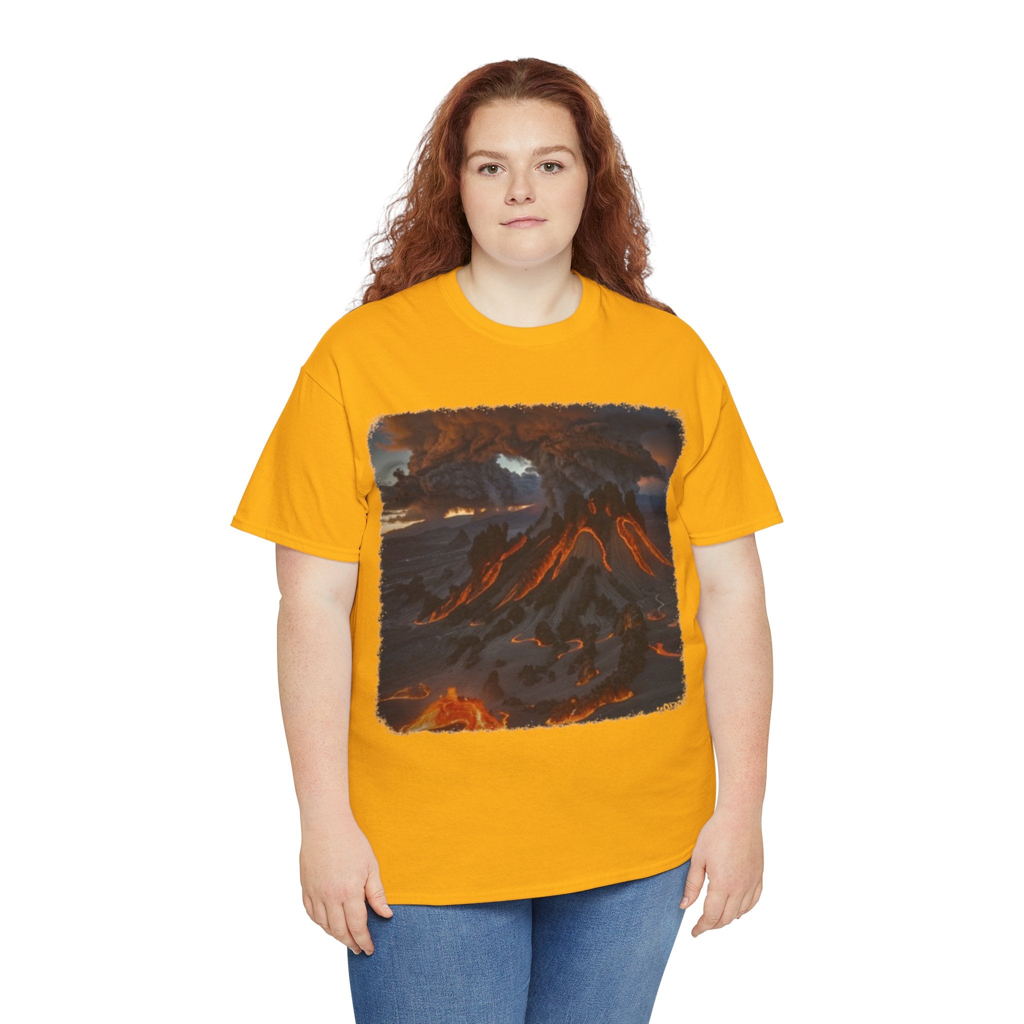 Volcanic Eruption Unisex Heavy Cotton Tee