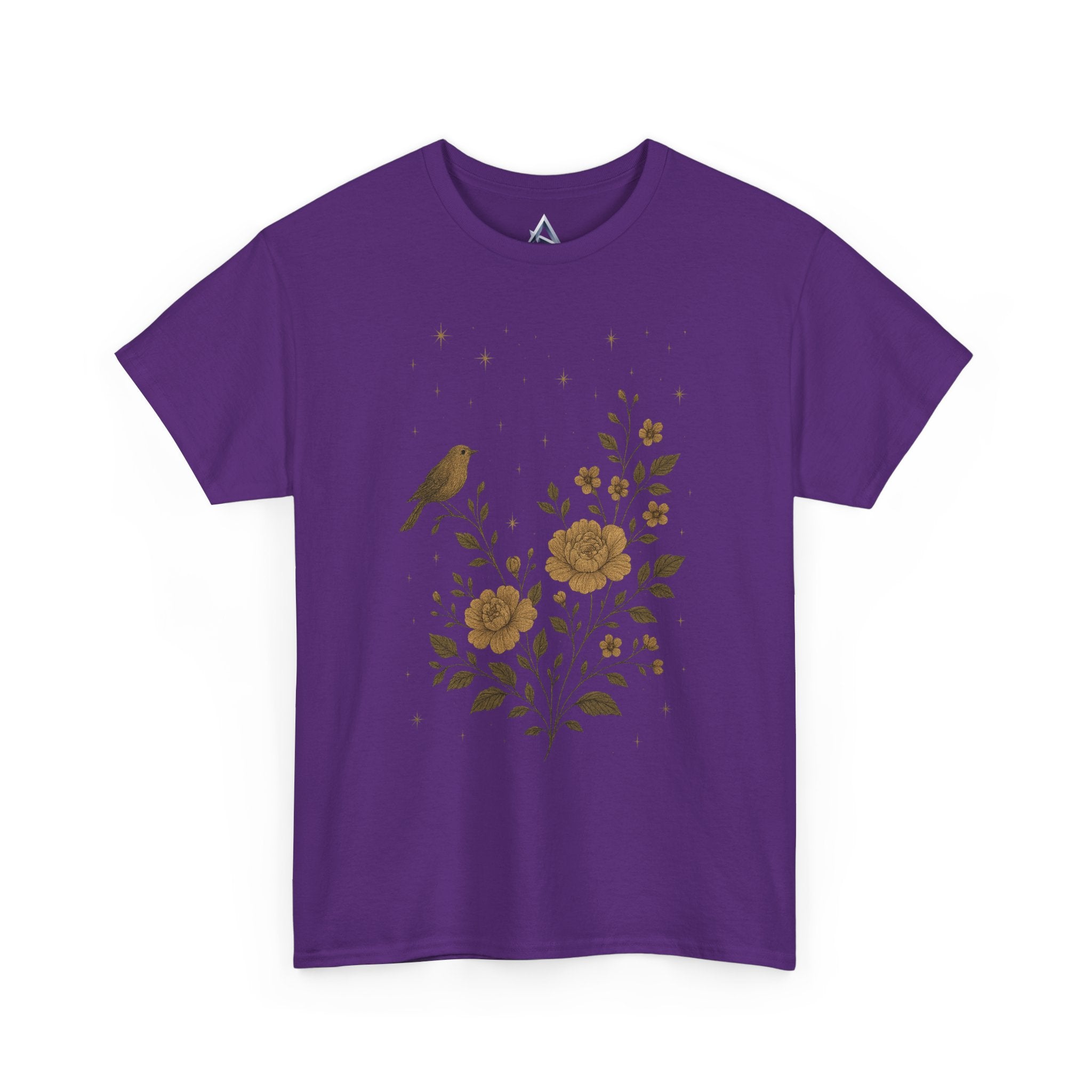 Floral Bird Vintage Aesthetic Unisex Heavy Cotton Tee