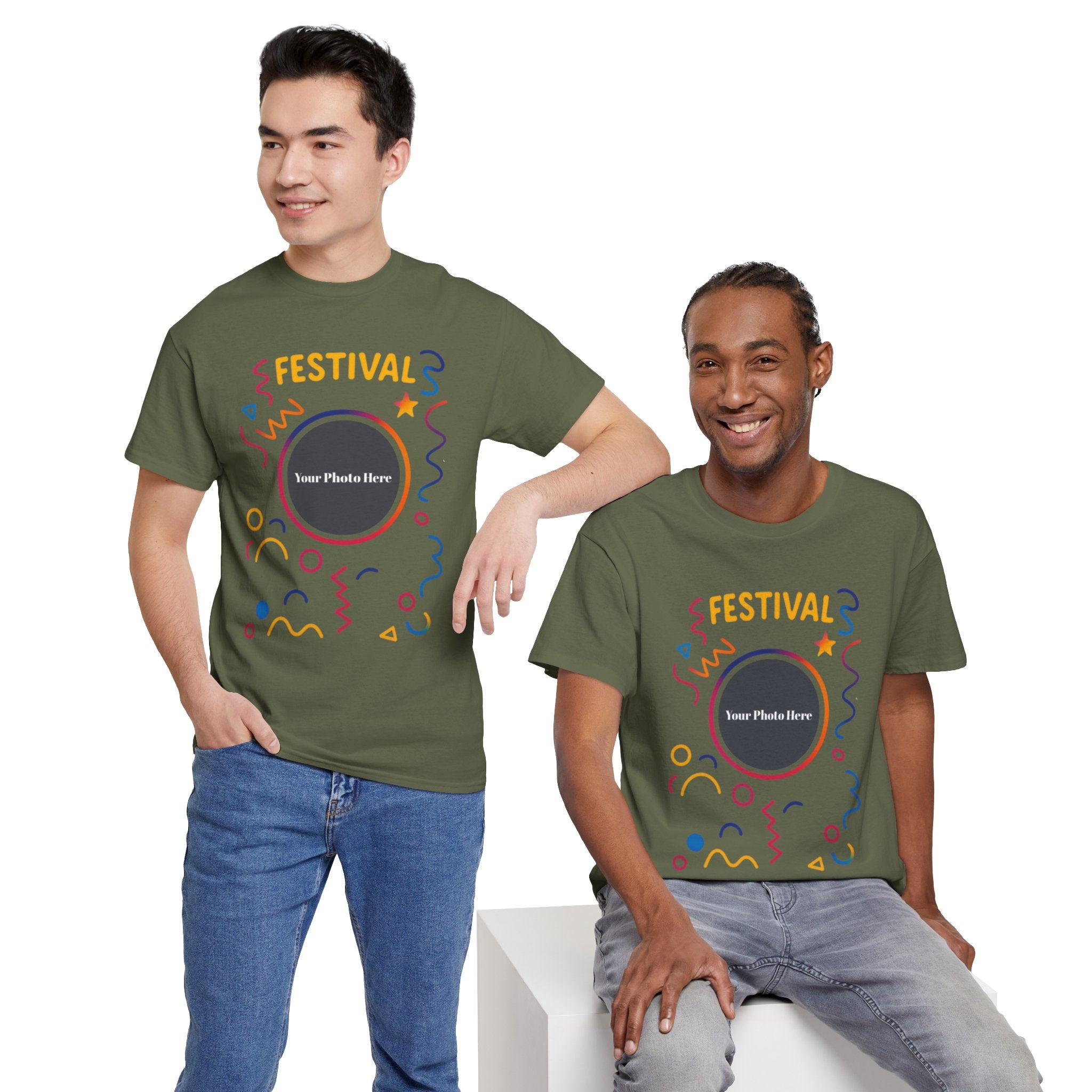 Festival Custom Photo Heavy Cotton Tee