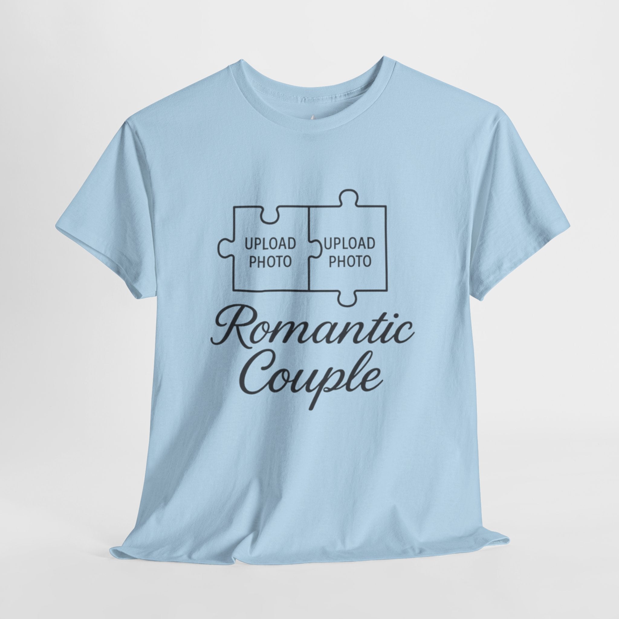 Romantic Couple Puzzle Custom Heavy Cotton Tee
