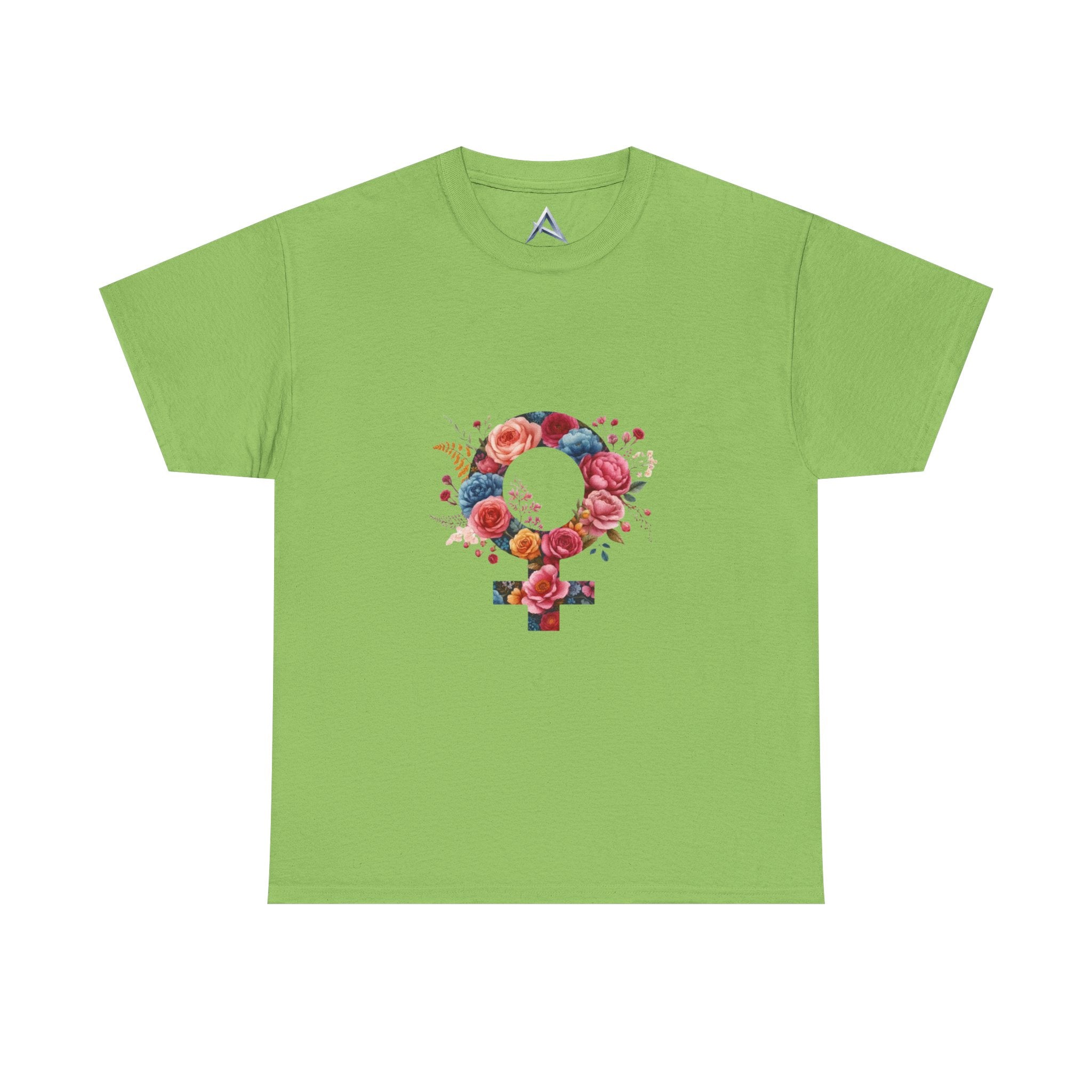 Floral Feminist Empowering Statement Heavy Cotton Custom Tee