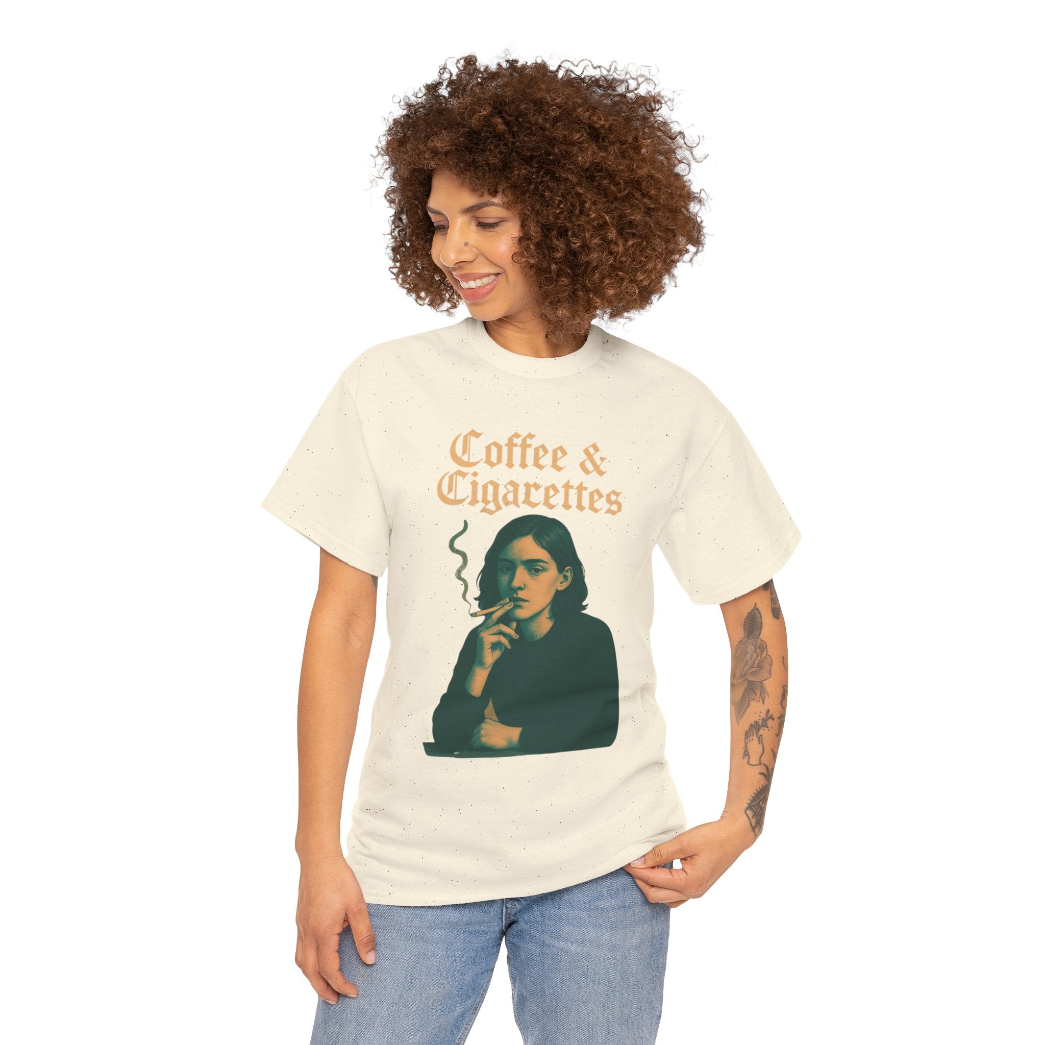 Chic Coffee & Cigarettes Heavy Cotton Tee