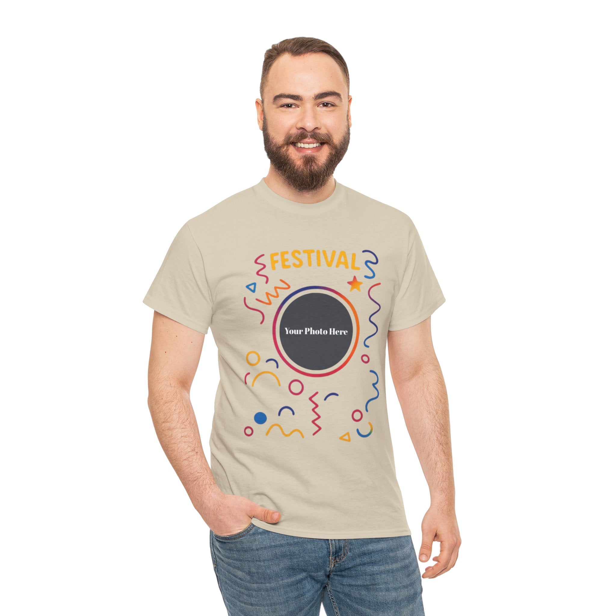 Festival Custom Photo Heavy Cotton Tee