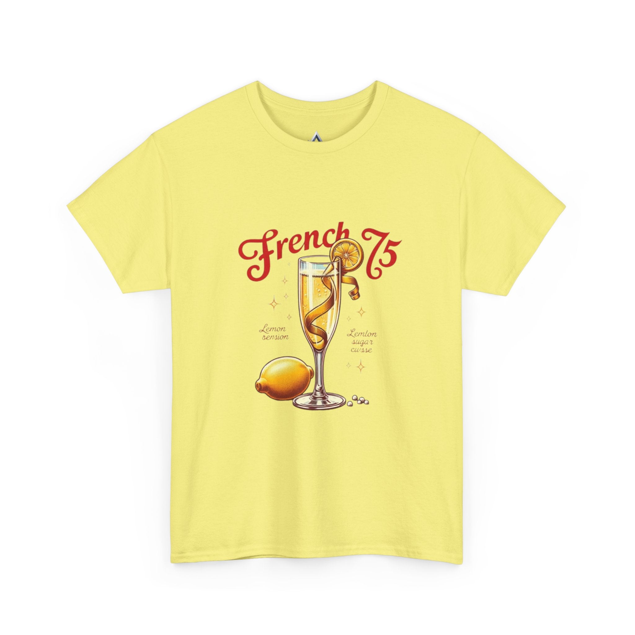 French 75 Cocktail Unisex Heavy Cotton Tee