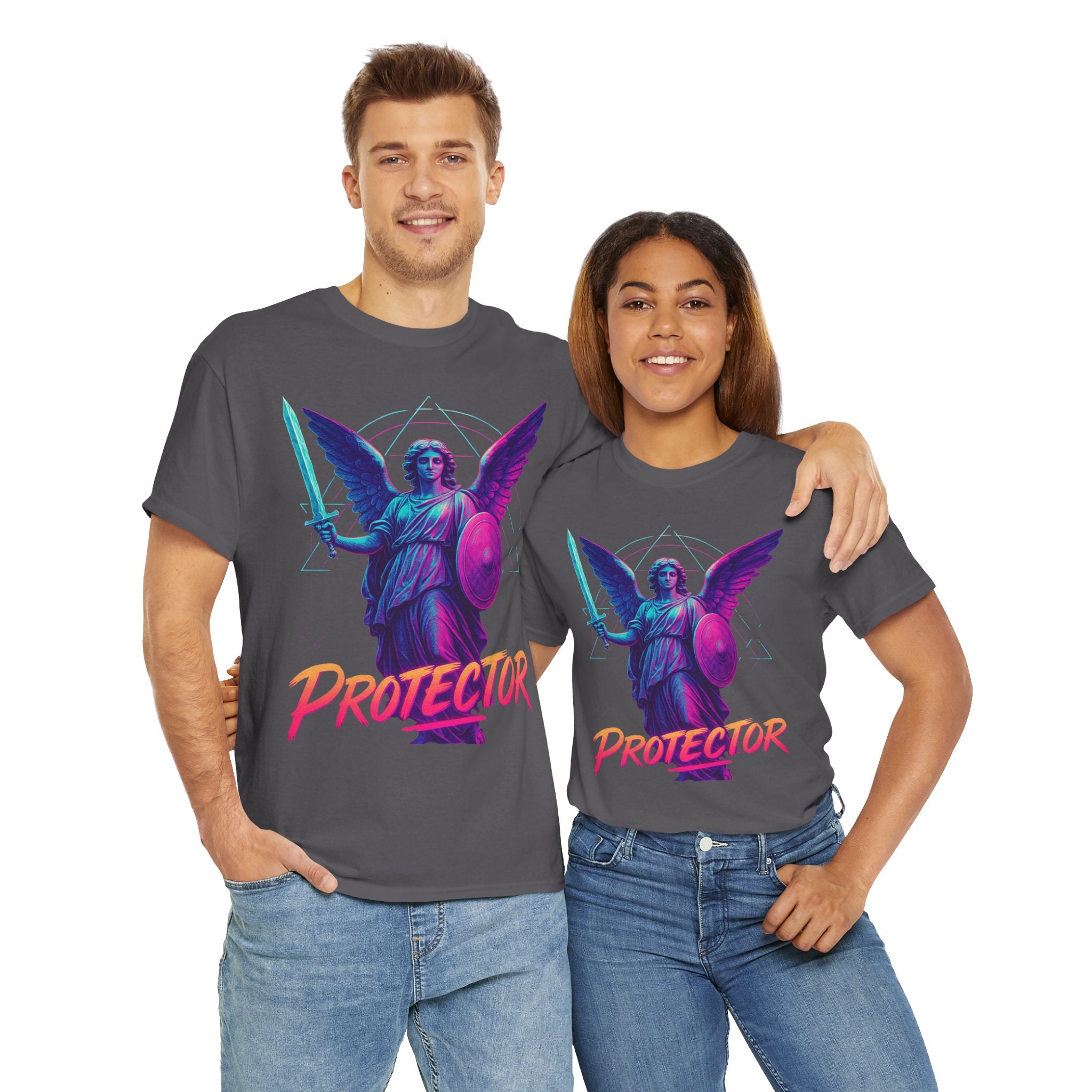 Vibrant Guardian Protector Graphic Heavy Cotton Tee