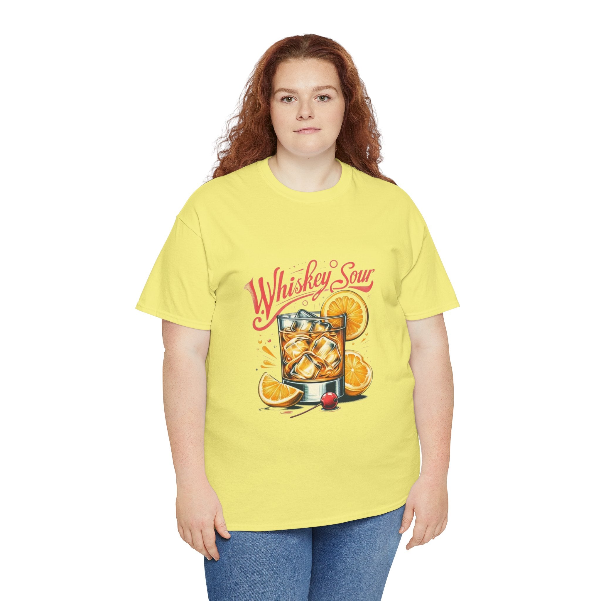 Whiskey Sour Cocktail Unisex Heavy Cotton Tee