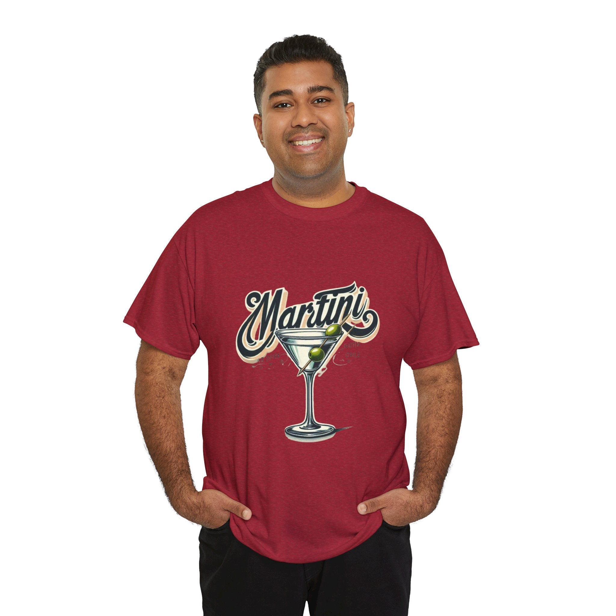 Martini Cocktail Unisex Heavy Cotton Tee