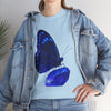 Blue Butterfly Graphic Heavy Cotton Tee