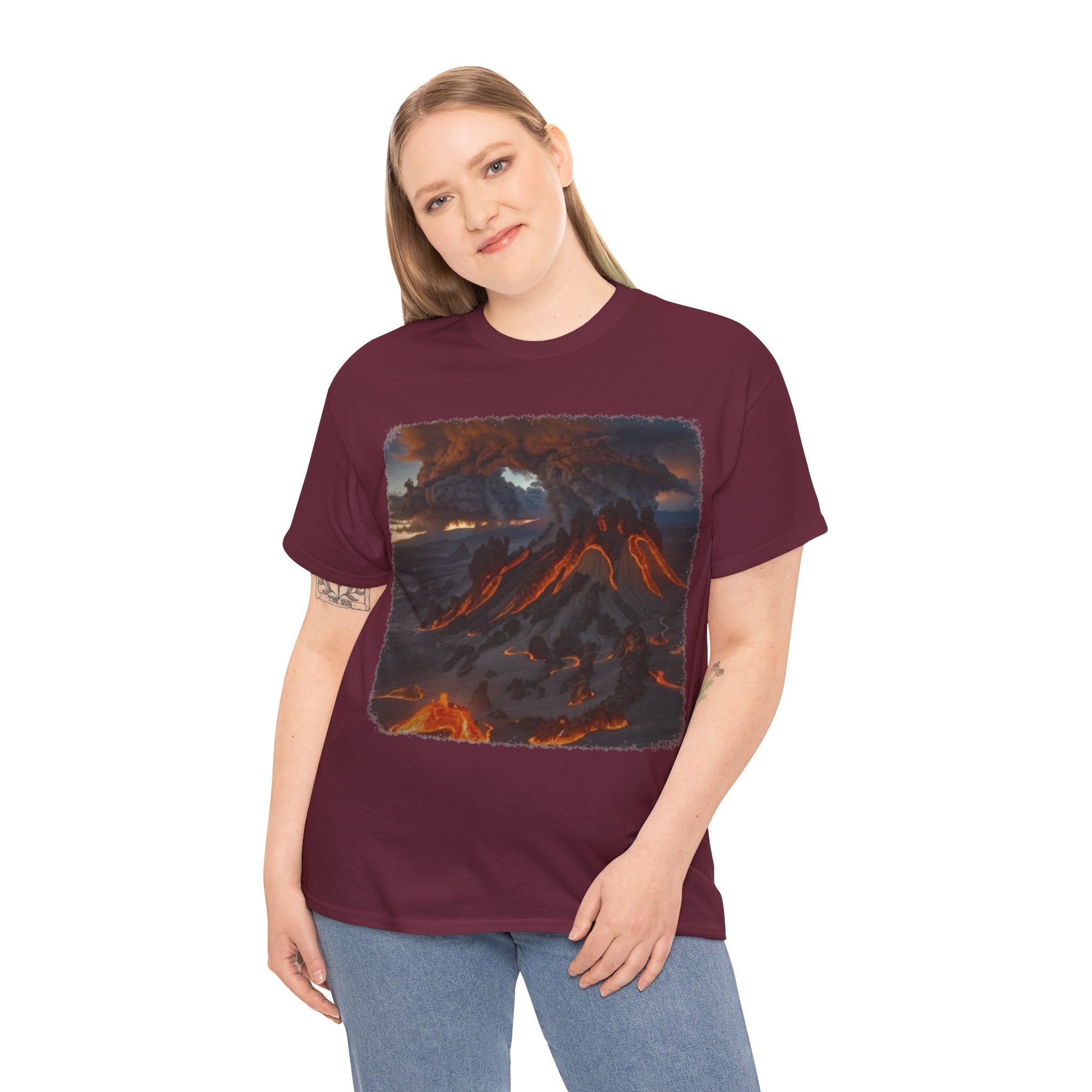 Volcanic Eruption Unisex Heavy Cotton Tee