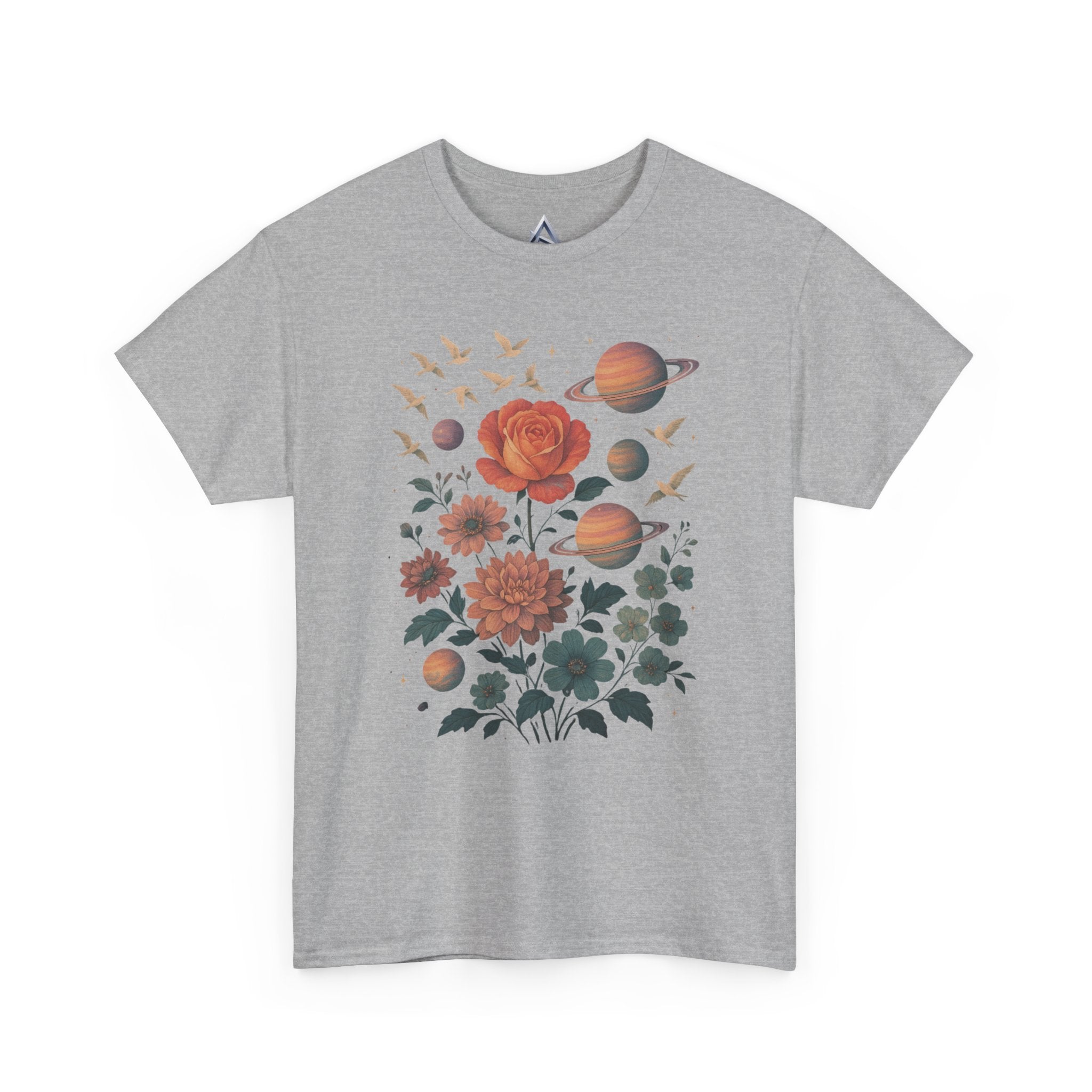 Cosmic Floral Unisex Heavy Cotton Tee