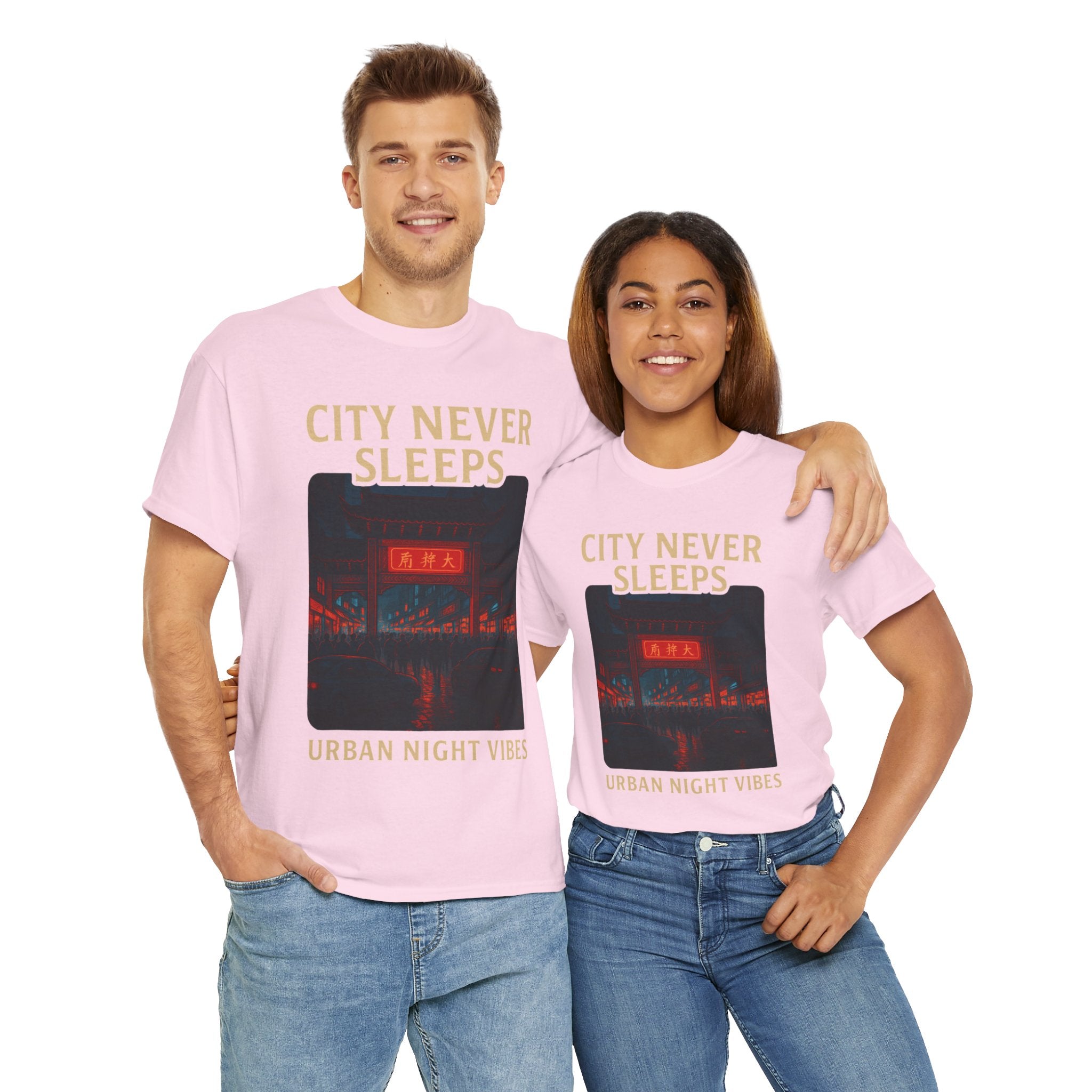 Urban City Night Vibes Unisex Heavy Cotton Tee