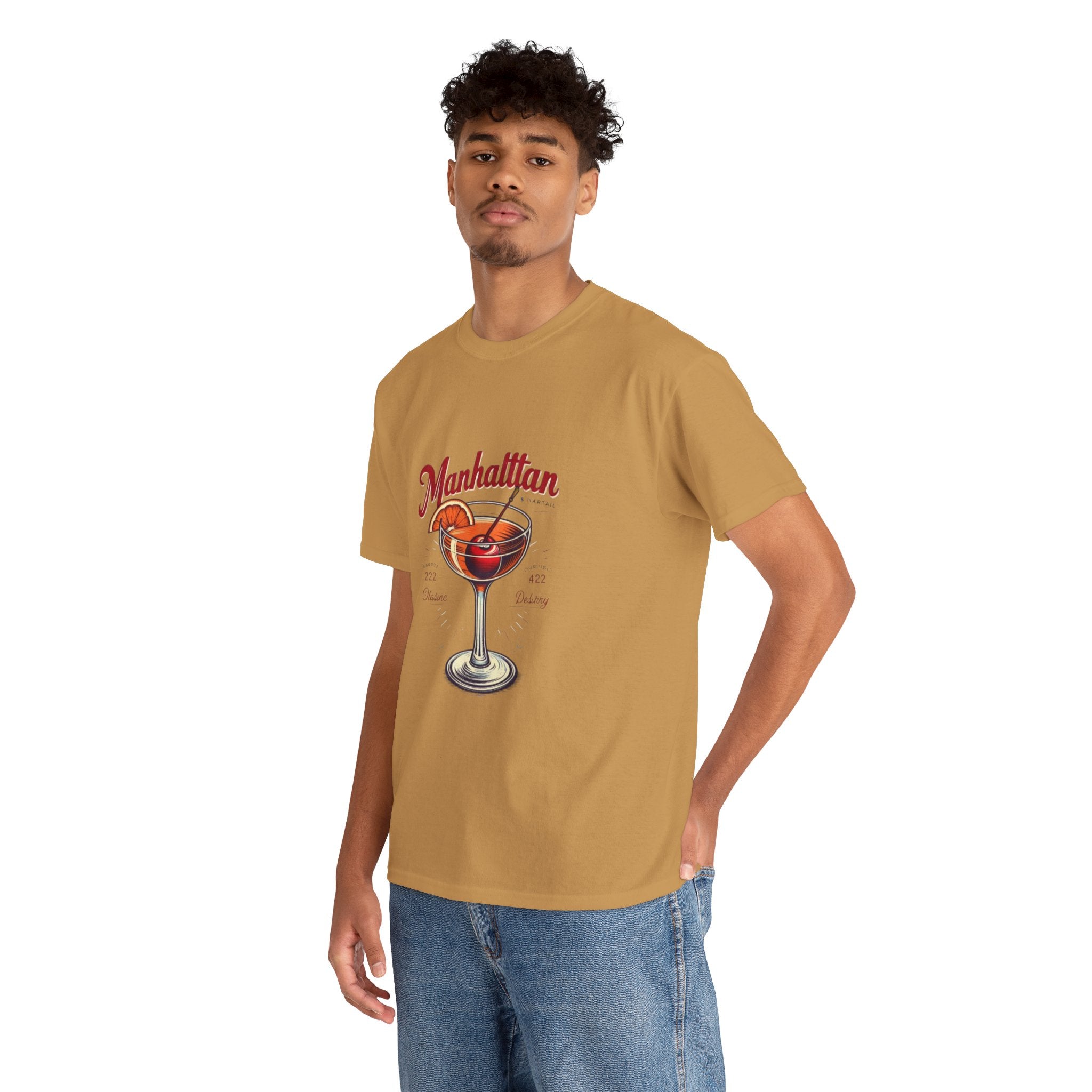 Manhattan Cocktail Unisex Heavy Cotton Tee