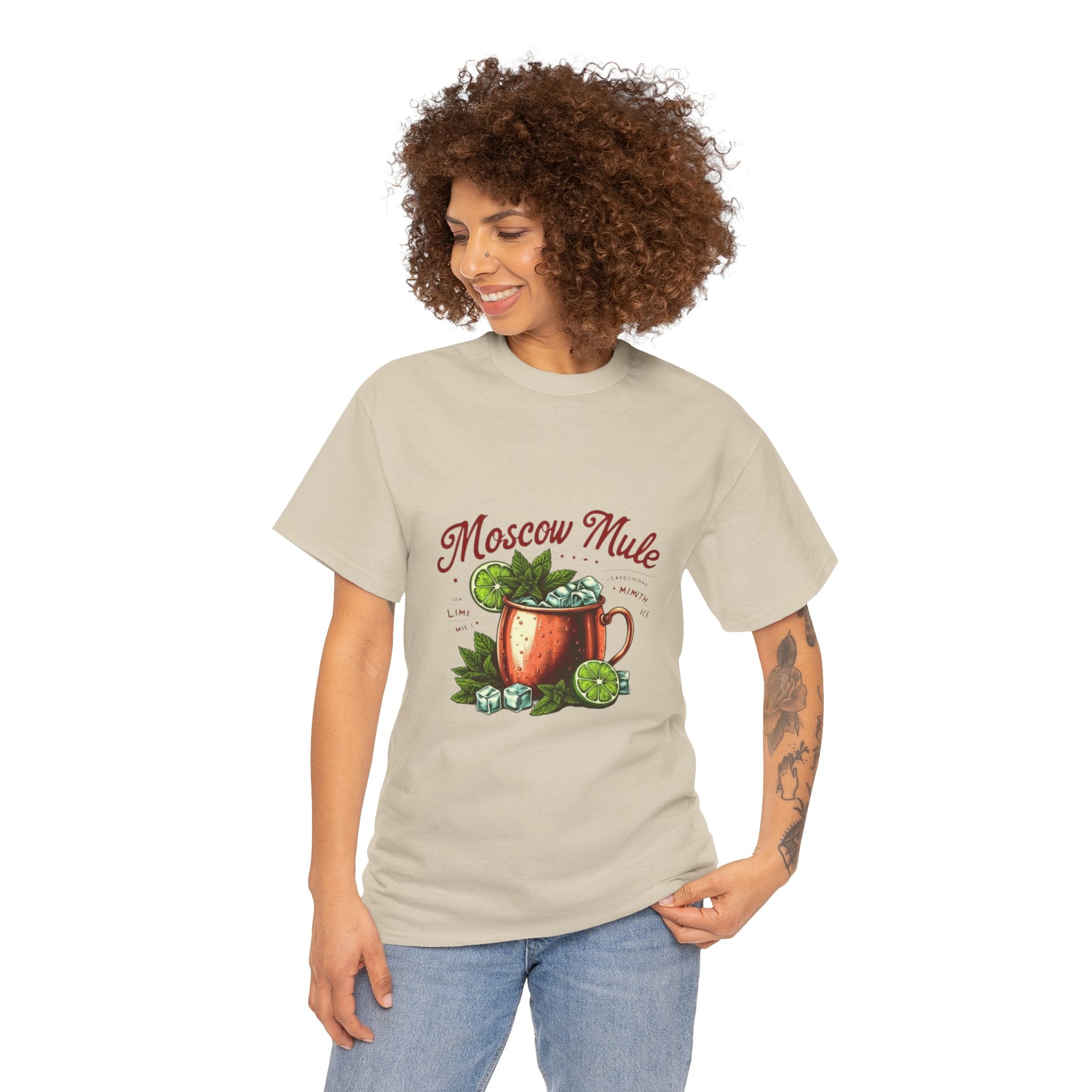 Moscow Mule Cocktail Unisex Heavy Cotton Tee