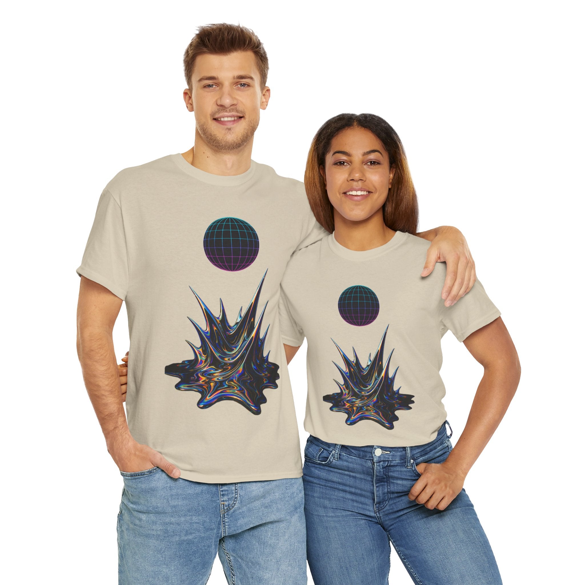 Cosmic Graphic Art Unisex Heavy Cotton Tee