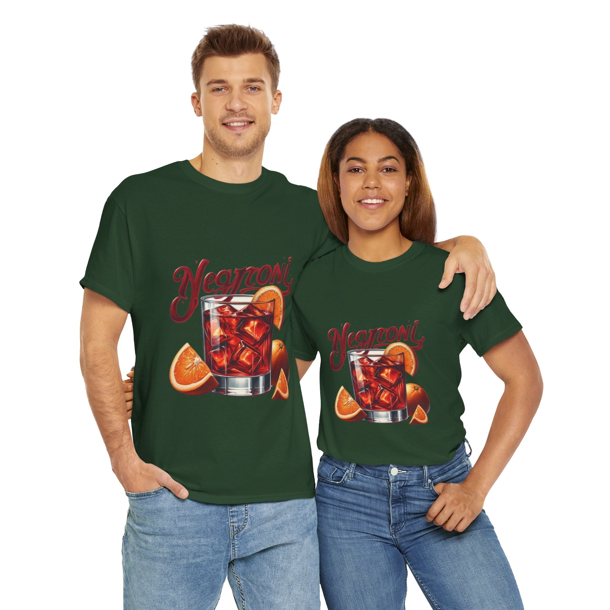 Negroni Cocktail Unisex Heavy Cotton Tee