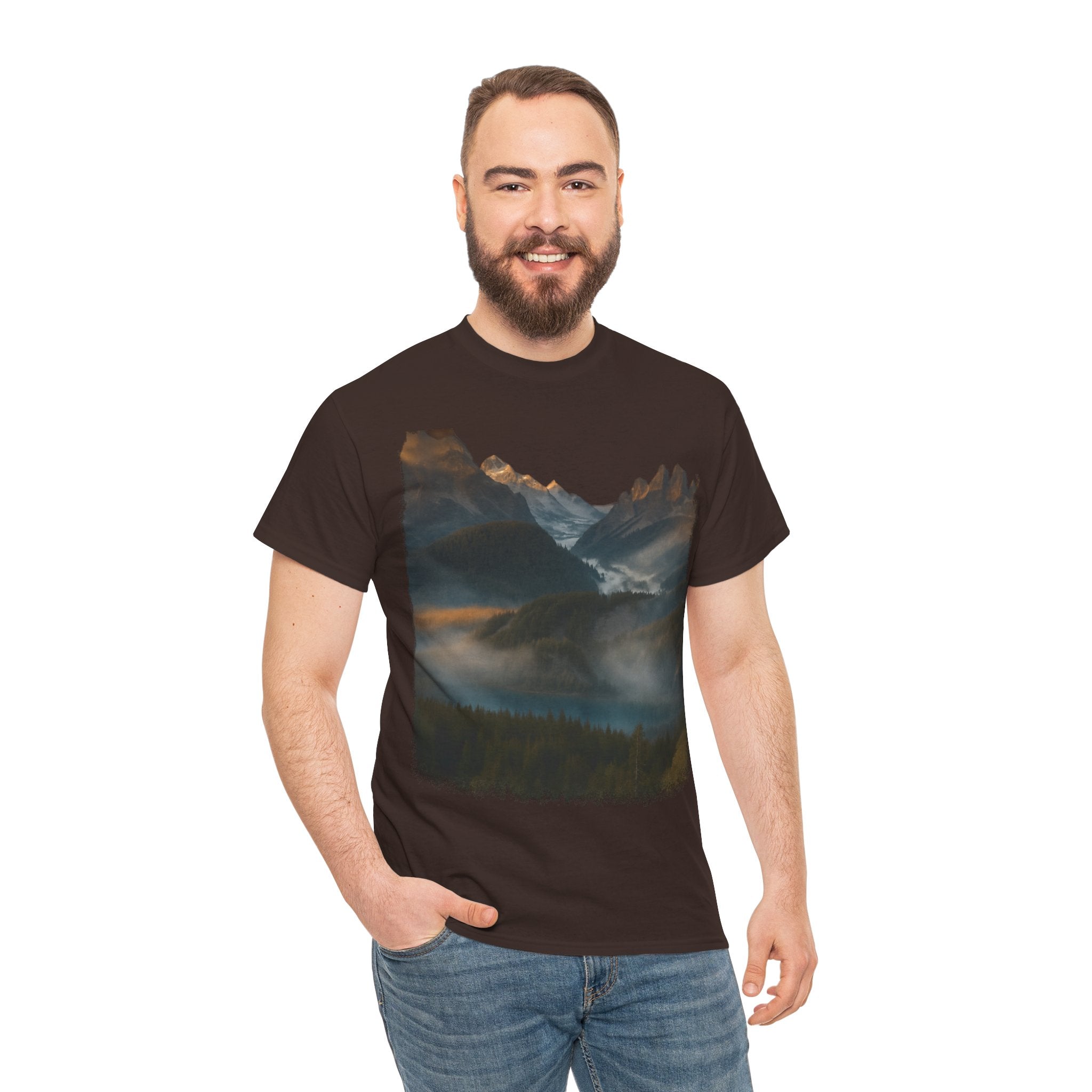 Nature-Inspired Unisex Heavy Cotton Tee, Outdoor, Adventure, Casual Wear, Gift for Nature Lovers, Hiking Merchandise