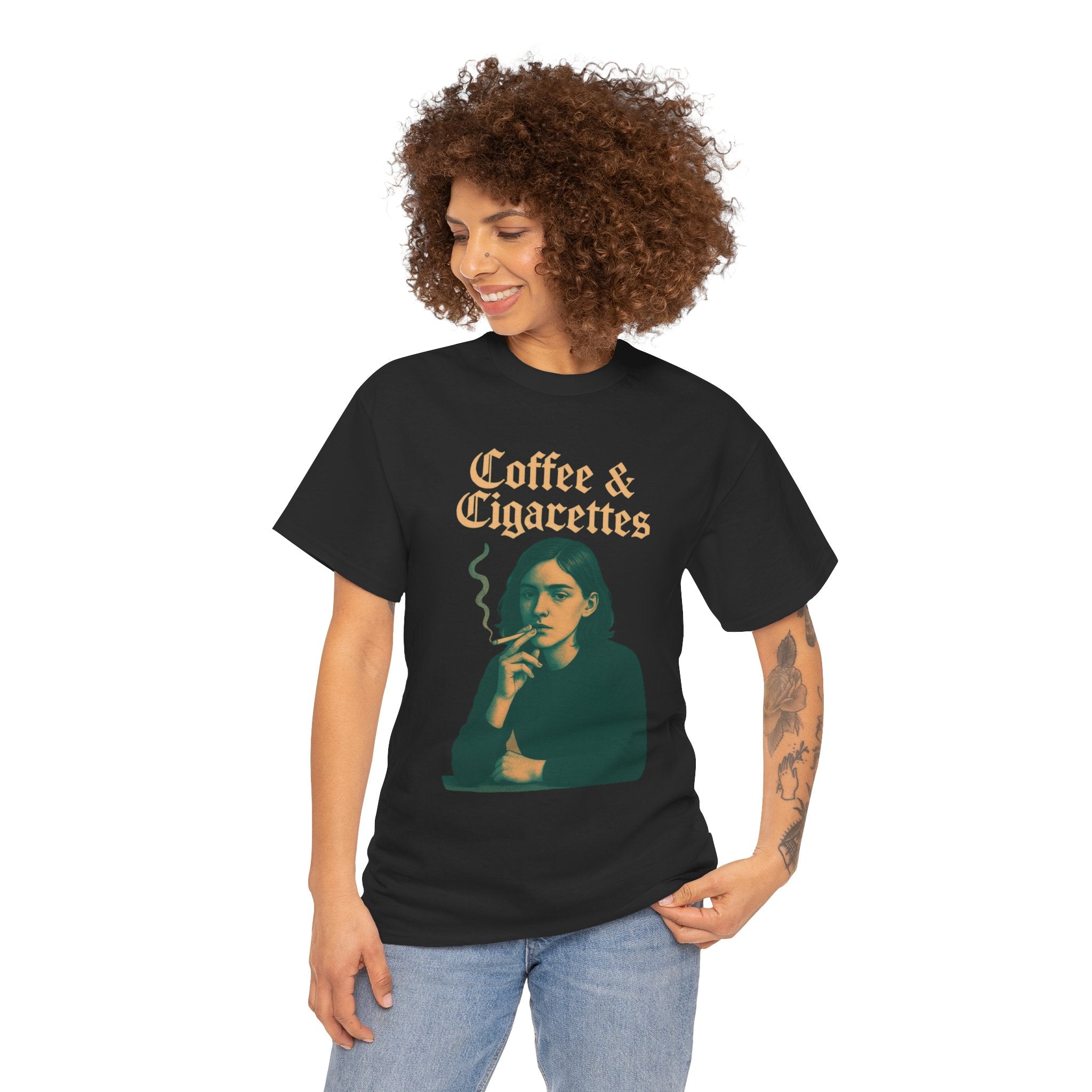 Chic Coffee & Cigarettes Heavy Cotton Tee