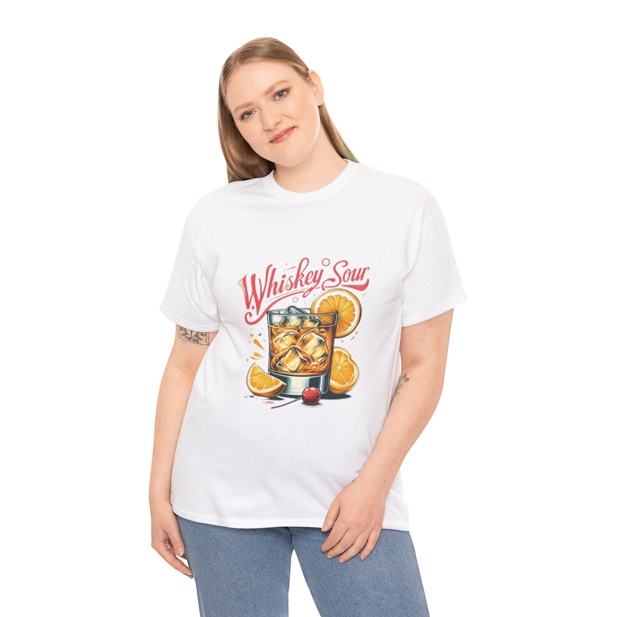 Whiskey Sour Cocktail Unisex Heavy Cotton Tee