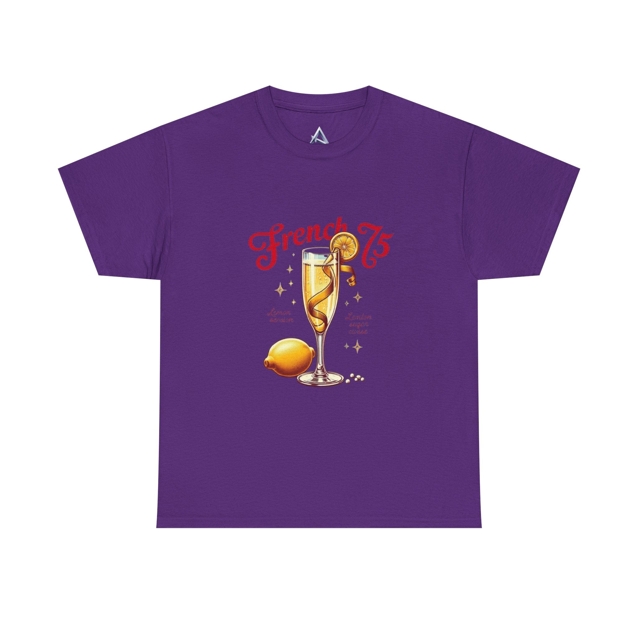 French 75 Cocktail Unisex Heavy Cotton Tee