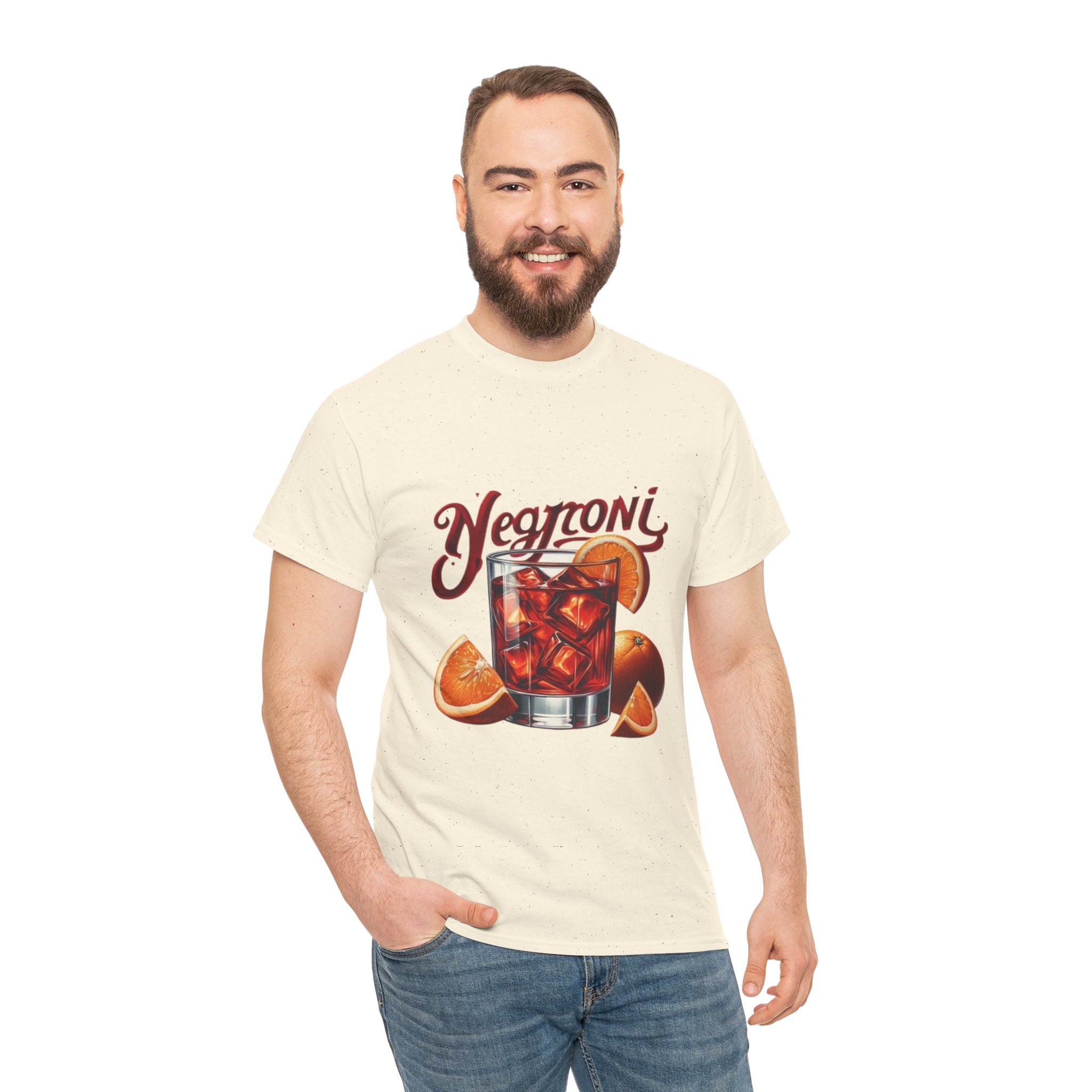 Negroni Cocktail Unisex Heavy Cotton Tee