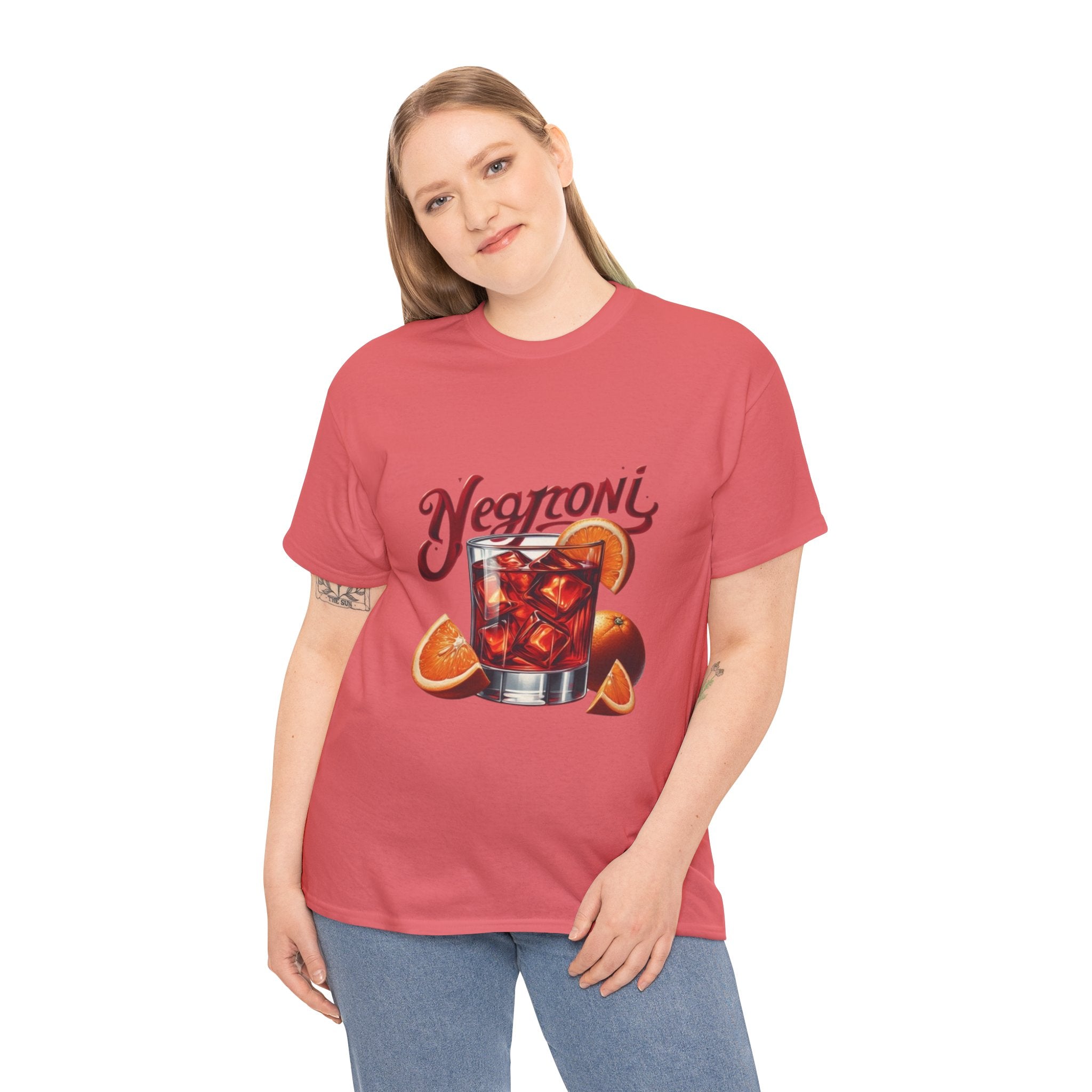 Negroni Cocktail Unisex Heavy Cotton Tee