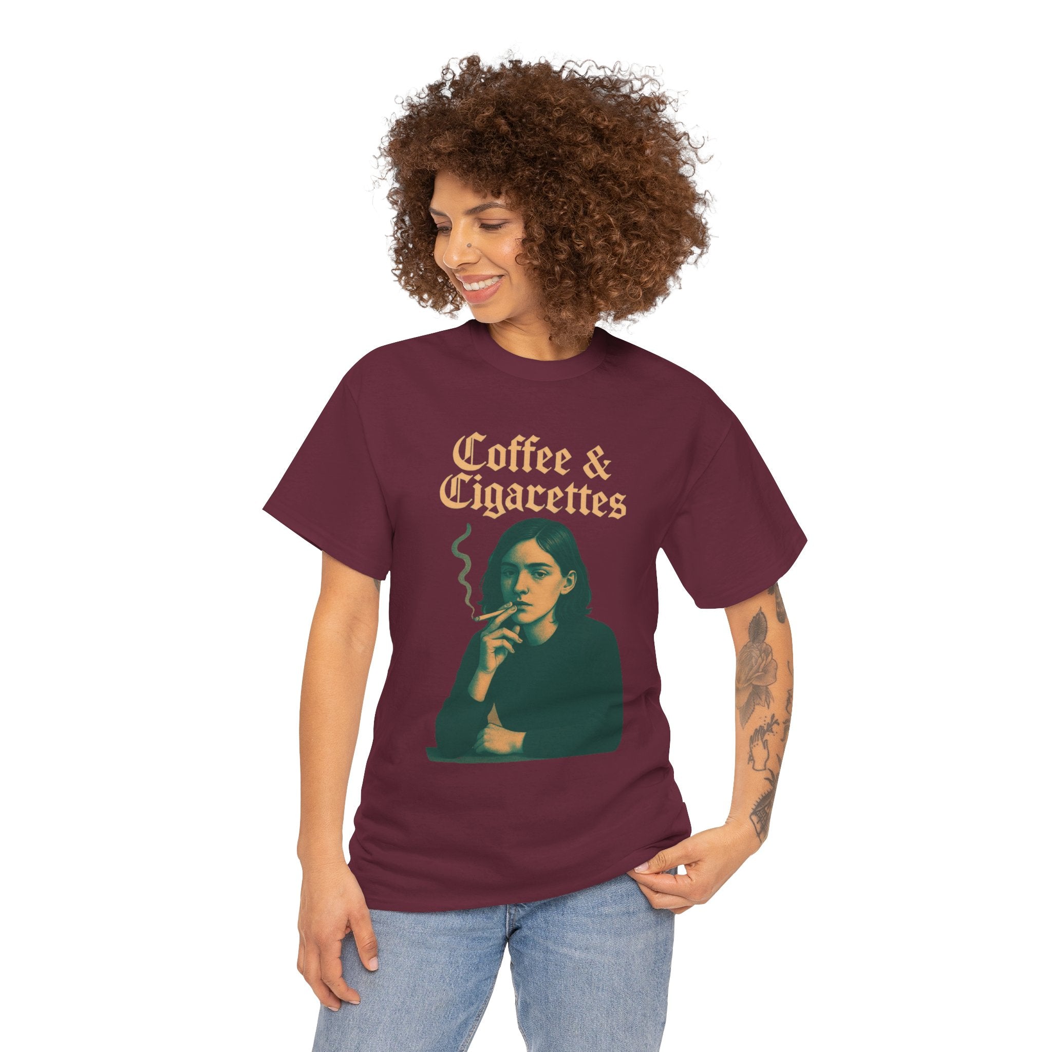 Chic Coffee & Cigarettes Heavy Cotton Tee