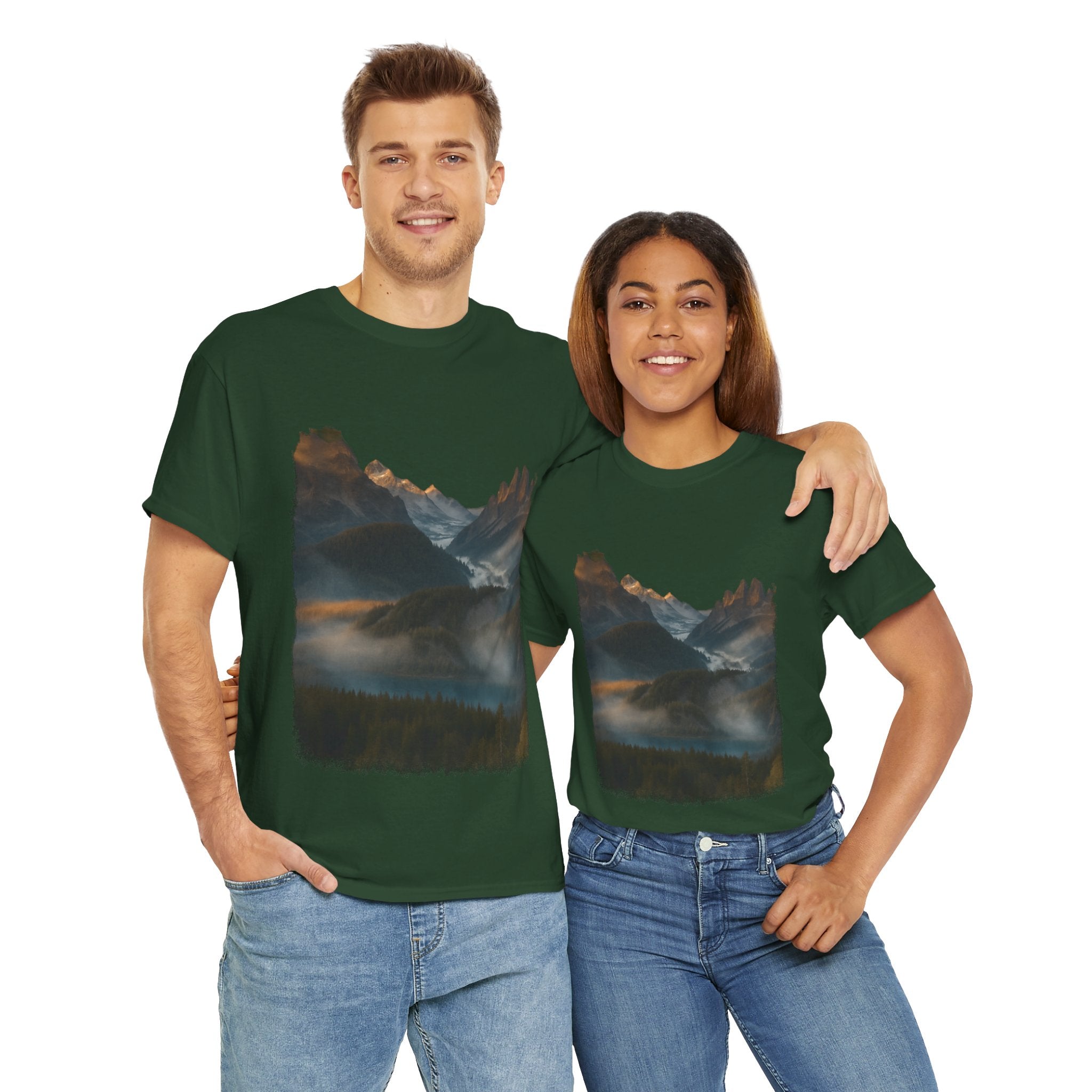 Nature-Inspired Unisex Heavy Cotton Tee