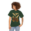 Floral Crane Unisex Heavy Cotton Tee