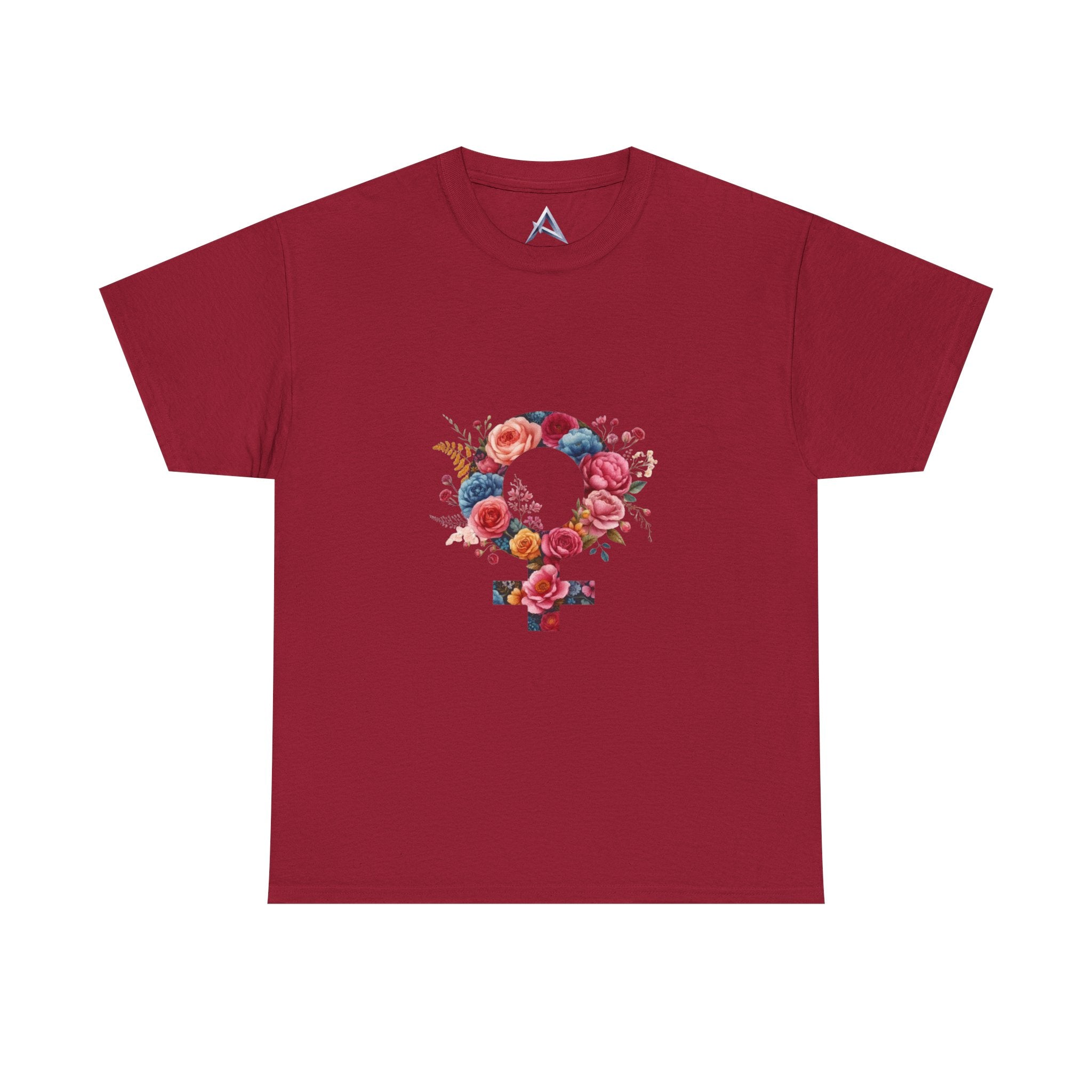 Floral Feminist Empowering Statement Heavy Cotton Custom Tee