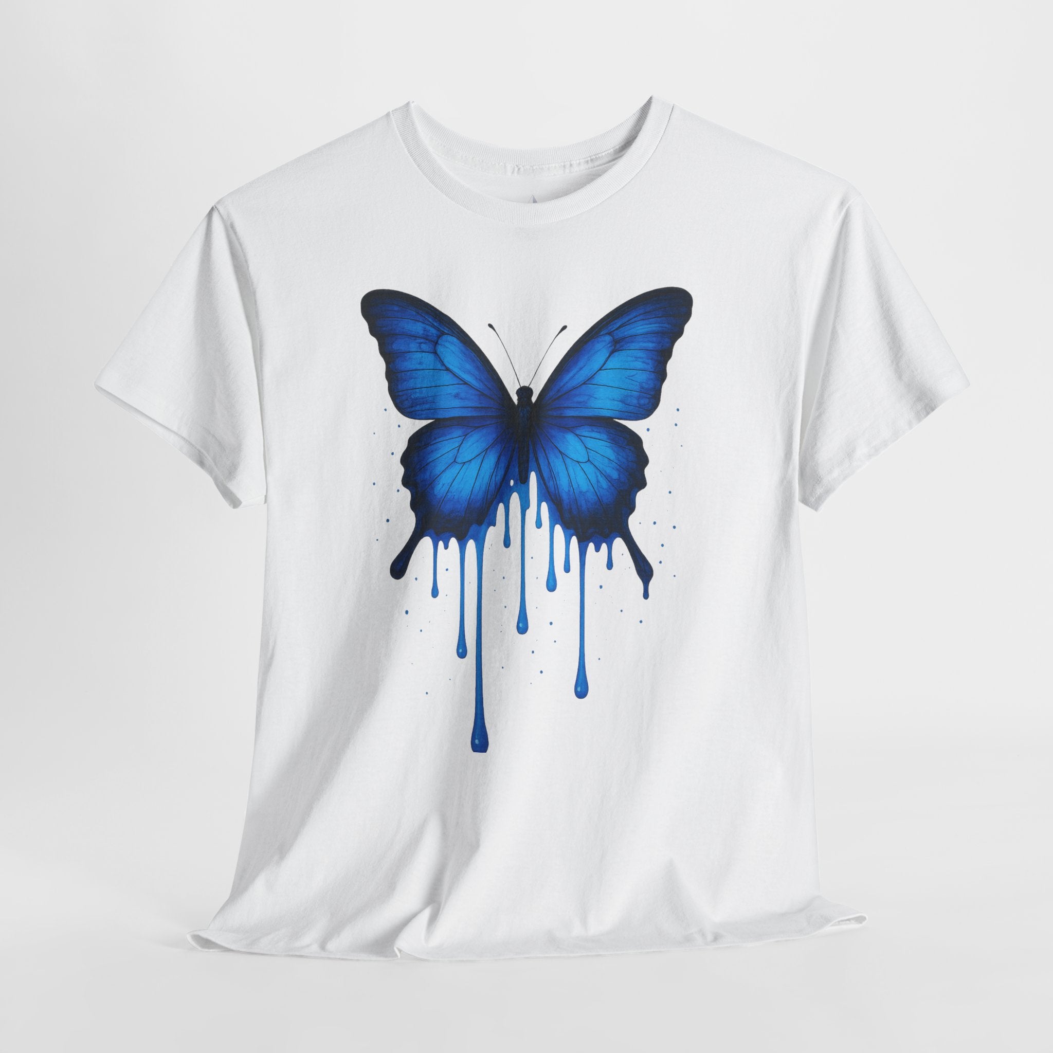 Blue Butterfly Art Unisex Heavy Cotton Tee