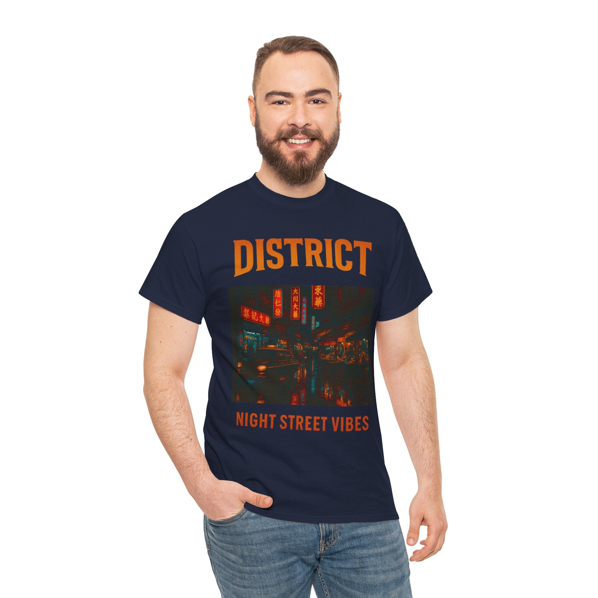 District Night Street Vibes Unisex Heavy Cotton Tee