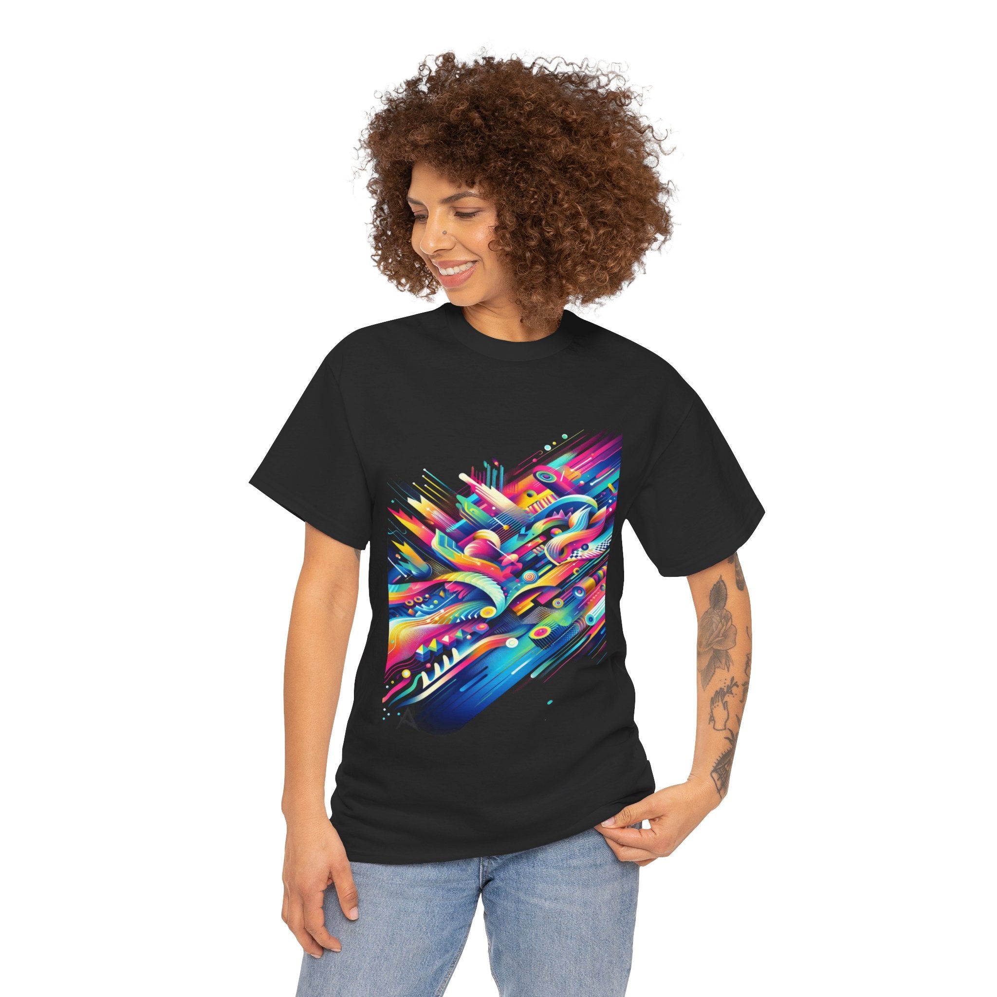 Vibrant Abstract Art Unisex Heavy Cotton Tee