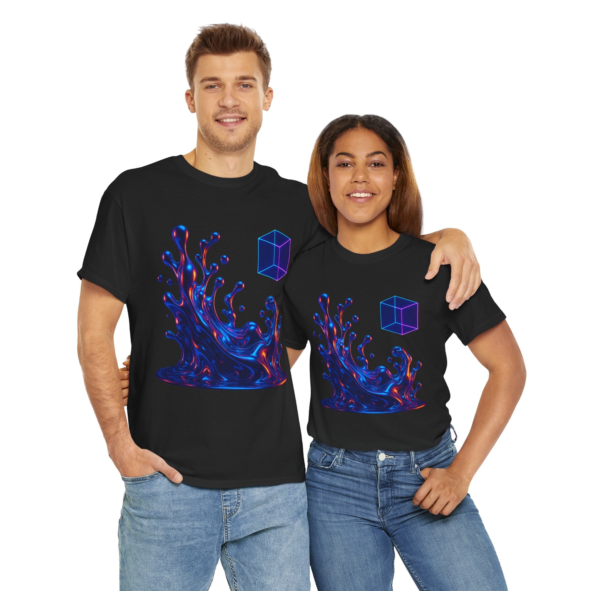 Vibrant Splash Art Unisex Heavy Cotton Tee