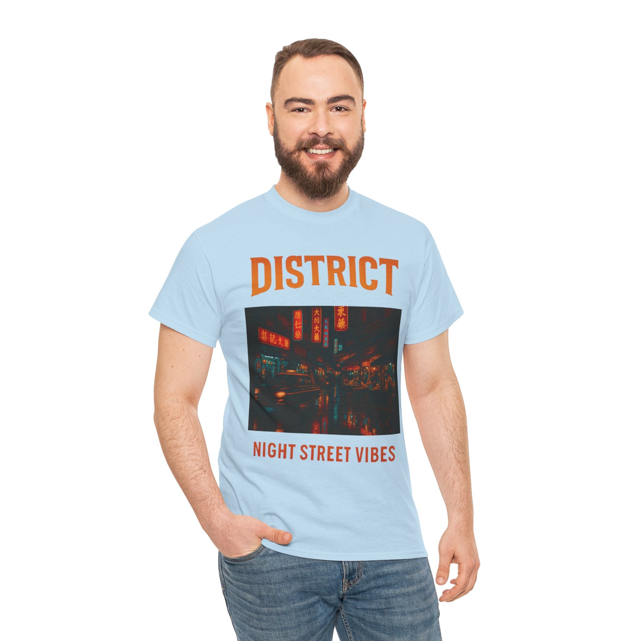 District Night Street Vibes Unisex Heavy Cotton Tee